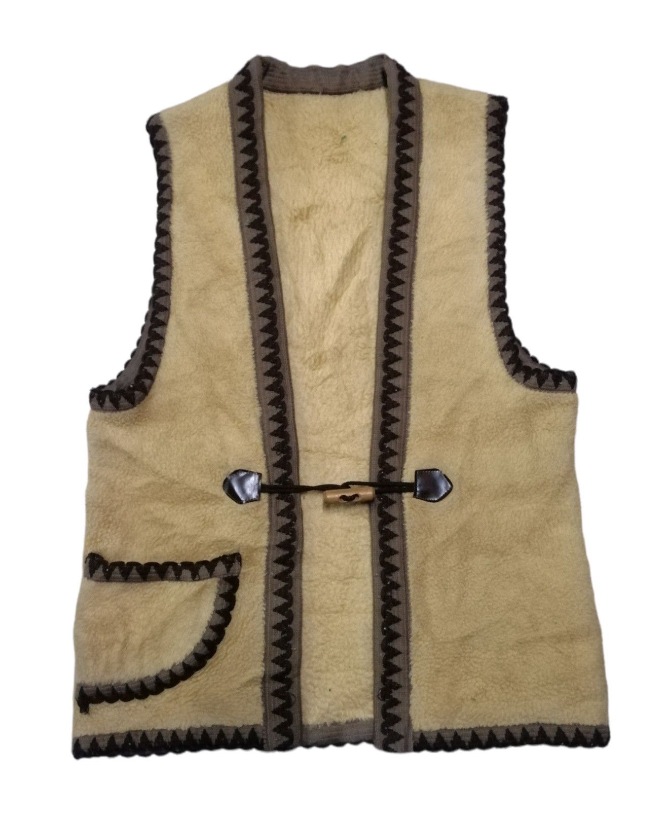 Vintage Traditional Fleece Vest Jacket