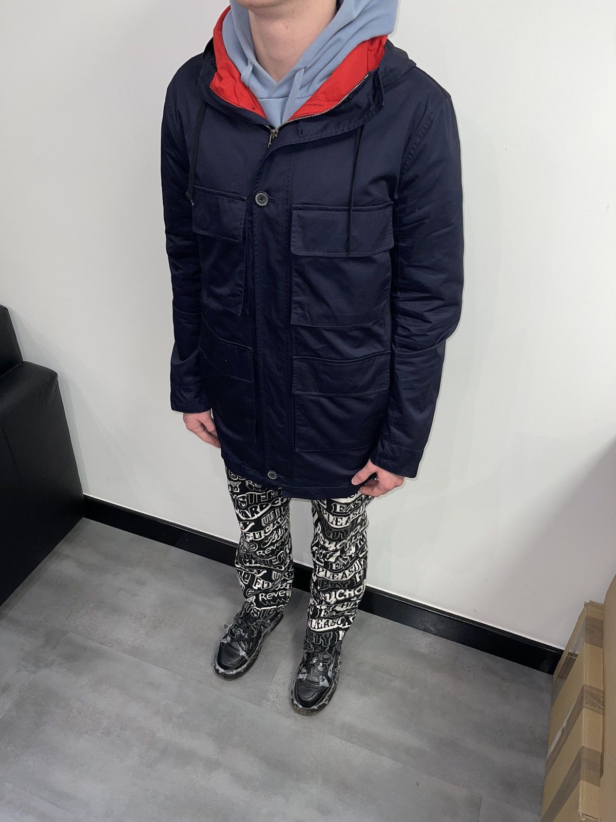 Marni SS12 Marni Technical Multipocket Dark Navy Parka Size US L / EU 52-54 / 3 - 3 Thumbnail