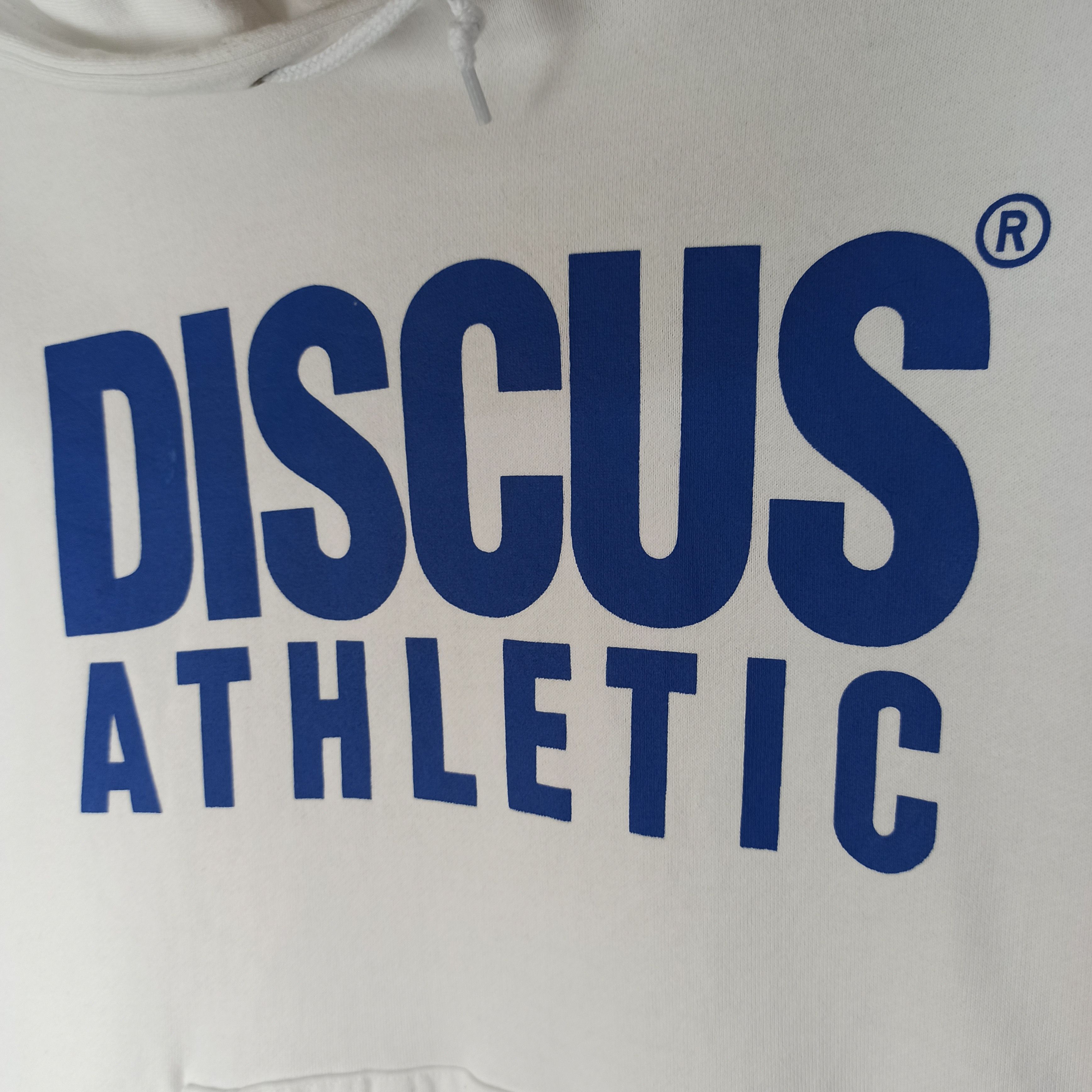 Japanese Brand Vintage DISCUS ATHLETIC Hoodie White colour Size US M / EU 48-50 / 2 - 3 Thumbnail