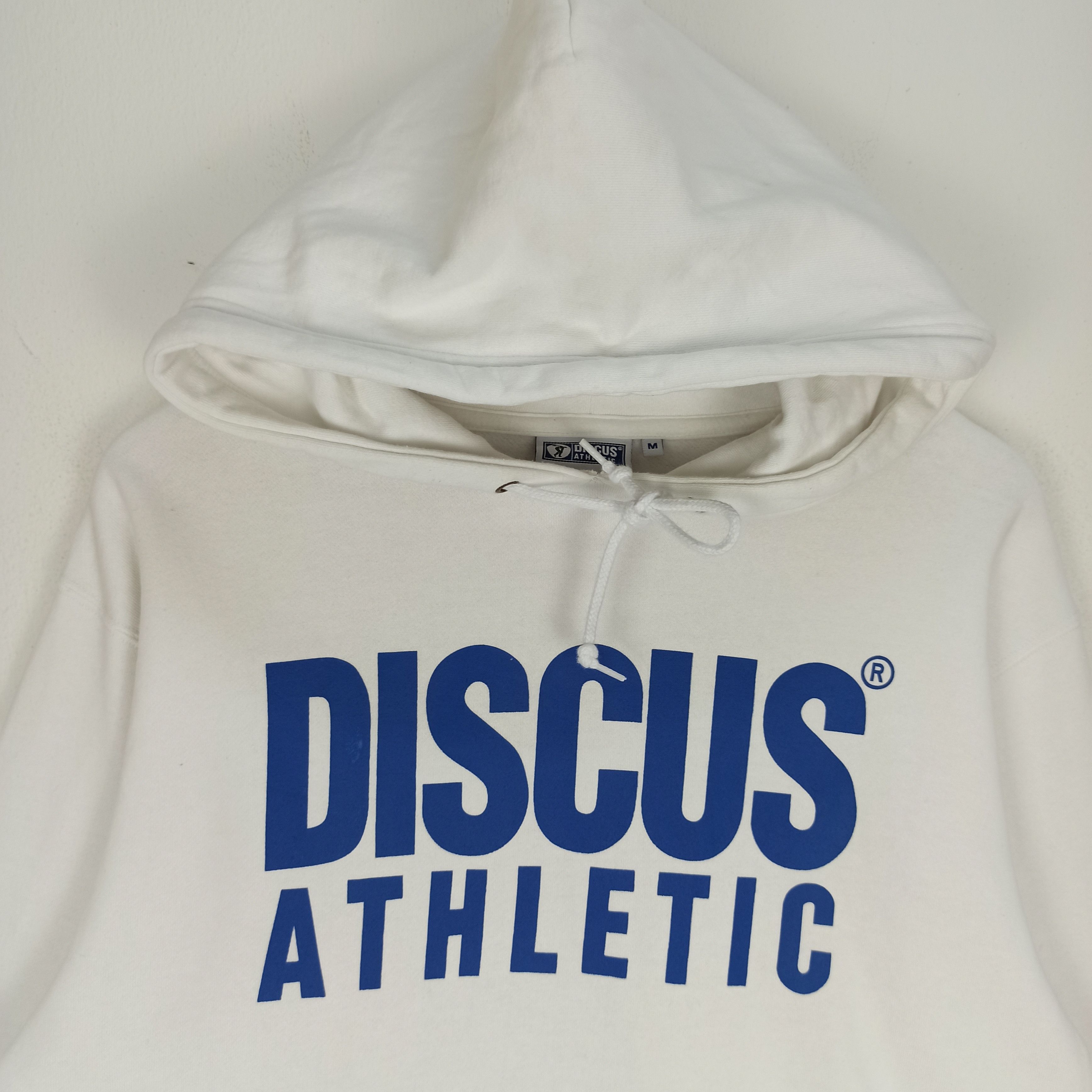 Japanese Brand Vintage DISCUS ATHLETIC Hoodie White colour Size US M / EU 48-50 / 2 - 2 Thumbnail