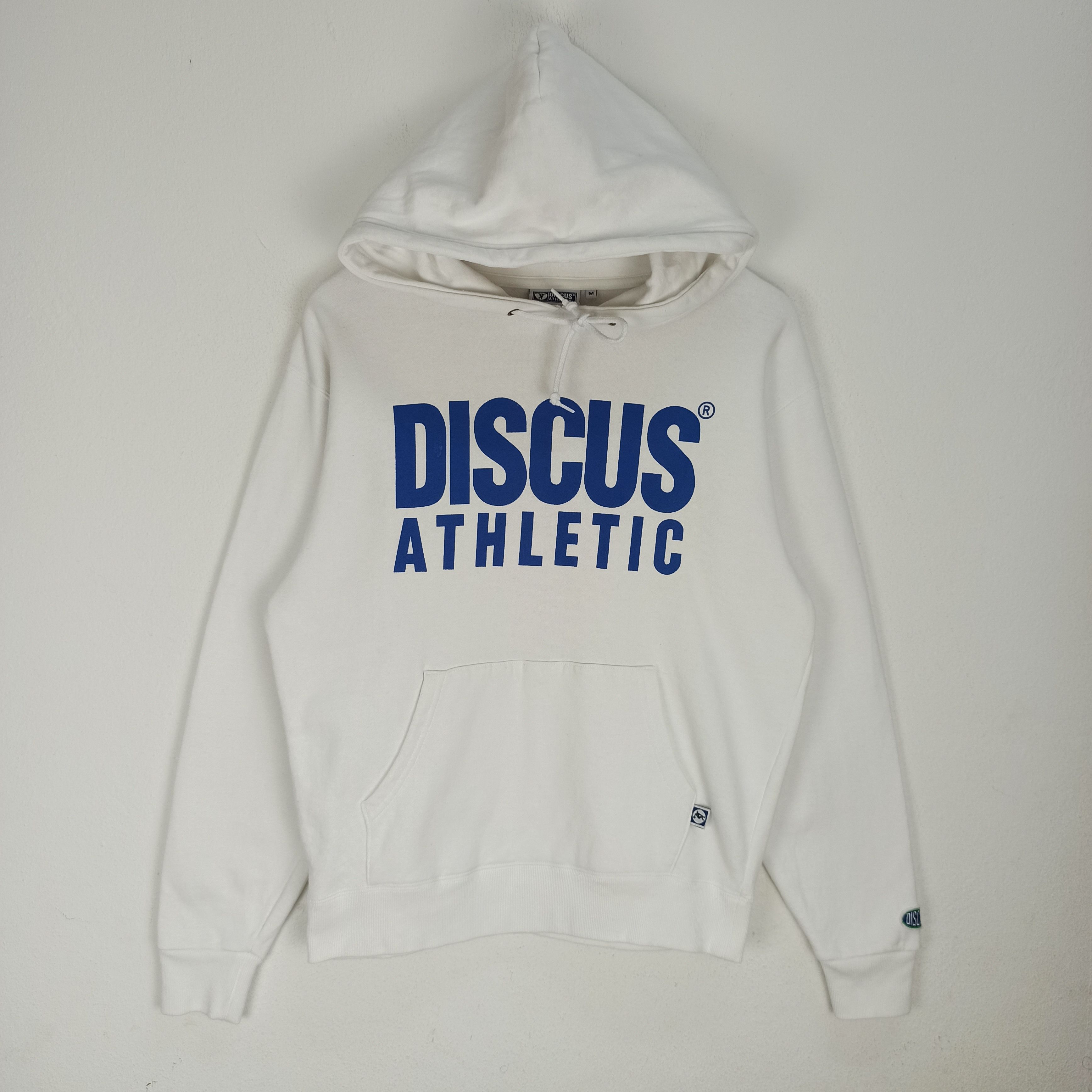 Japanese Brand Vintage DISCUS ATHLETIC Hoodie White colour Size US M / EU 48-50 / 2 - 1 Thumbnail