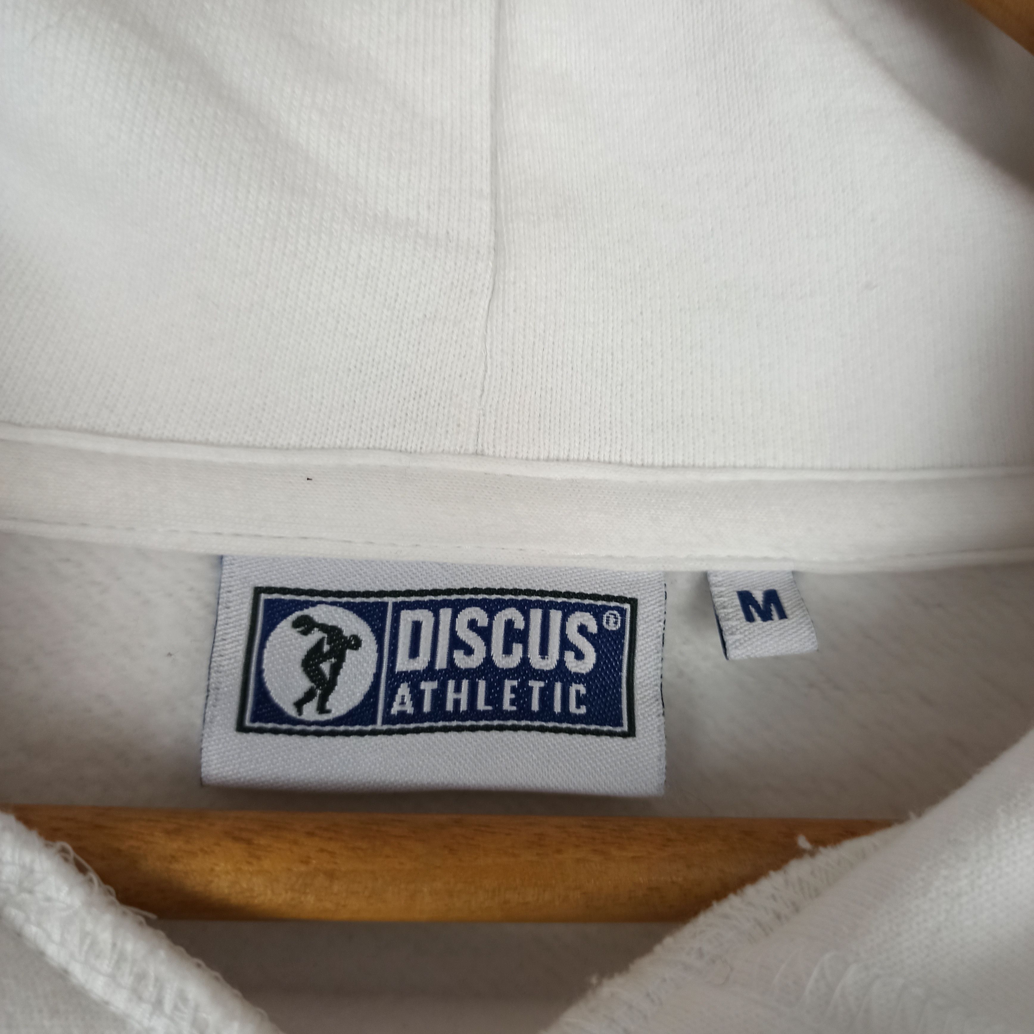 Japanese Brand Vintage DISCUS ATHLETIC Hoodie White colour Size US M / EU 48-50 / 2 - 6 Thumbnail