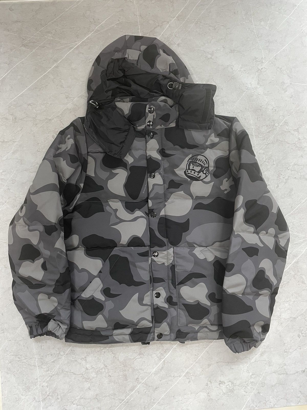 image of Billionaire Boys Club Bbc Camo Down Jacket M in Black, Men's (Size Medium)