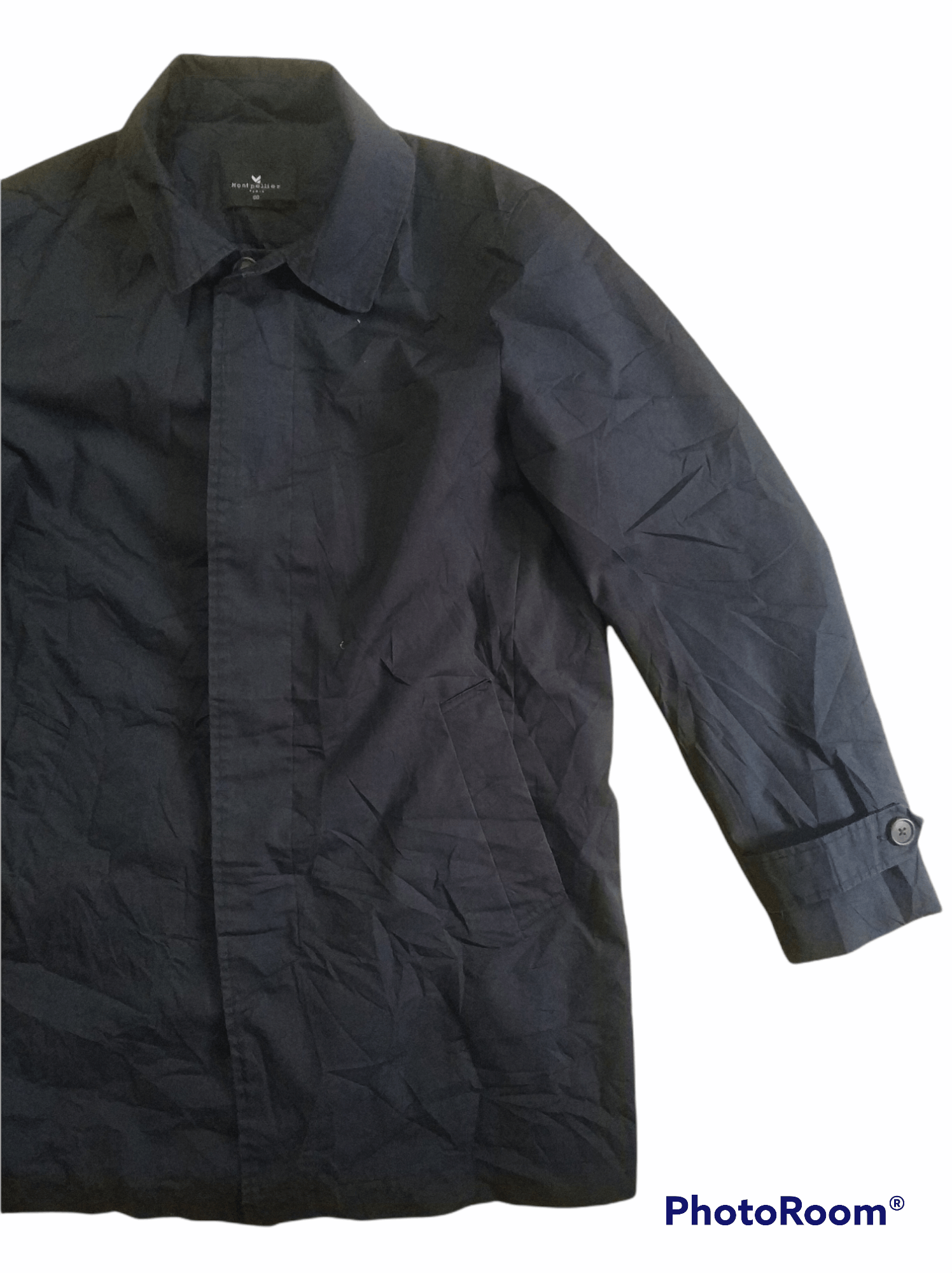 Pre-owned Designer Montpellier Paris Long Jacket In Dark Blue