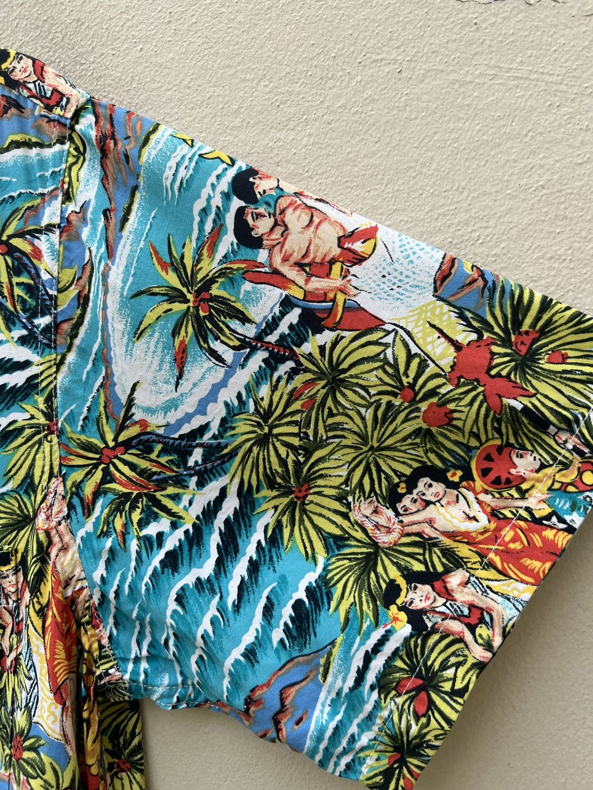 Vintage Vintage Kamehameha Hula Girl Fisherman Hawaiian Rayon Shirt Size US M / EU 48-50 / 2 - 10 Thumbnail