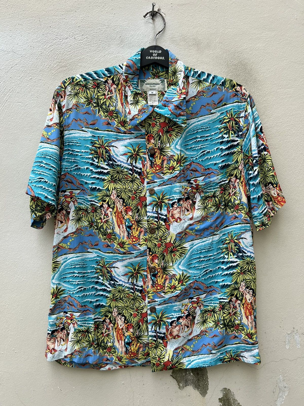 Vintage Vintage Kamehameha Hula Girl Fisherman Hawaiian Rayon Shirt Size US M / EU 48-50 / 2 - 5 Thumbnail