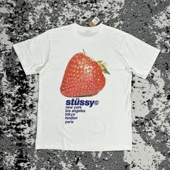 Stussy STUSSY “ STRAWBERRY “ TEE // WHITE | Grailed