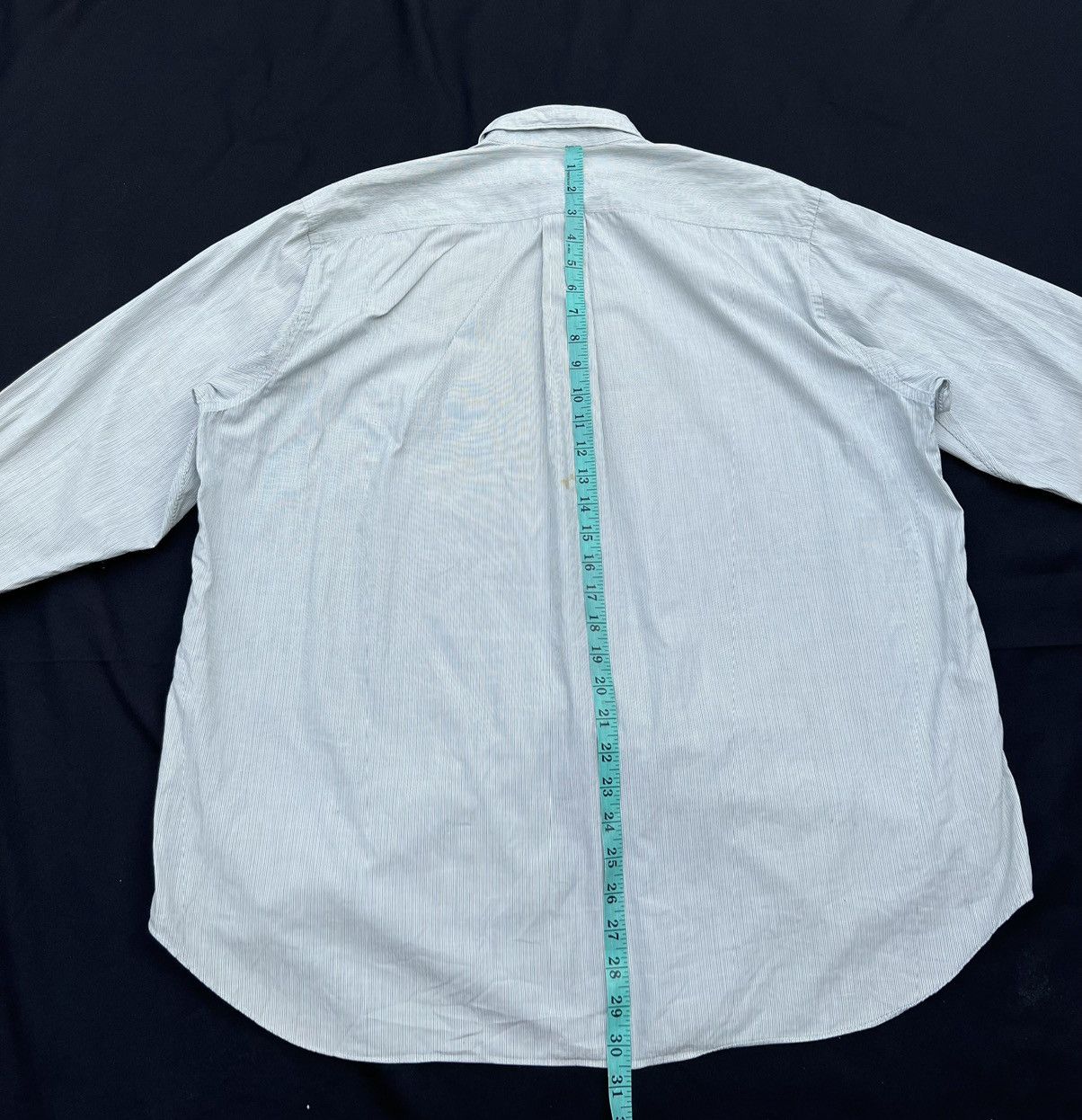 Comme des Garcons Homme Vintage 90s CDGH Dirty Stains Striped Button Shirt Trashed Size US L / EU 52-54 / 3 - 5 Thumbnail