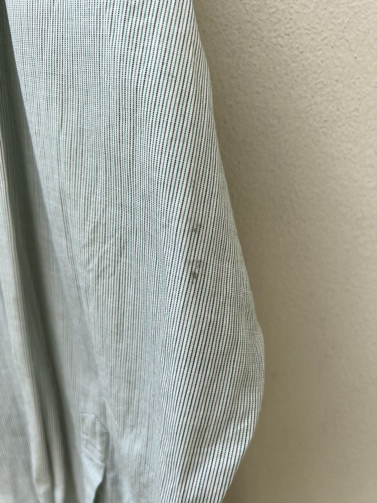 Comme des Garcons Homme Vintage 90s CDGH Dirty Stains Striped Button Shirt Trashed Size US L / EU 52-54 / 3 - 8 Thumbnail