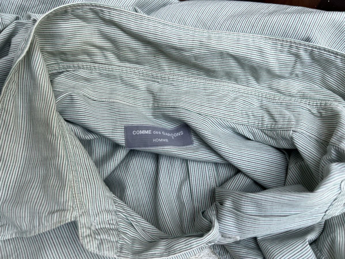 Comme des Garcons Homme Vintage 90s CDGH Dirty Stains Striped Button Shirt Trashed Size US L / EU 52-54 / 3 - 23 Thumbnail