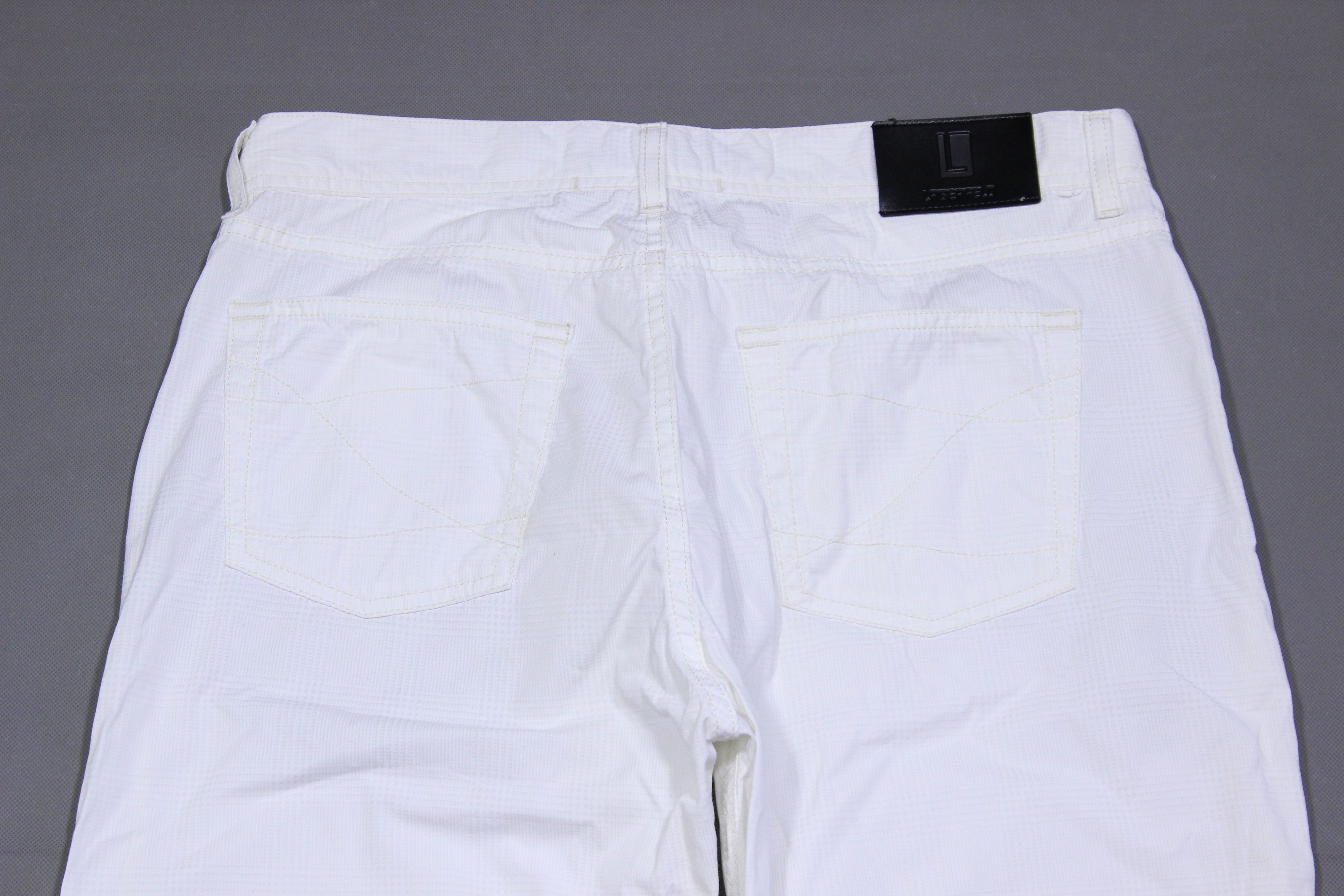 Karl Lagerfeld Lagerfeld White Textured Chino Pants Size US 32 / EU 48 - 4 Thumbnail