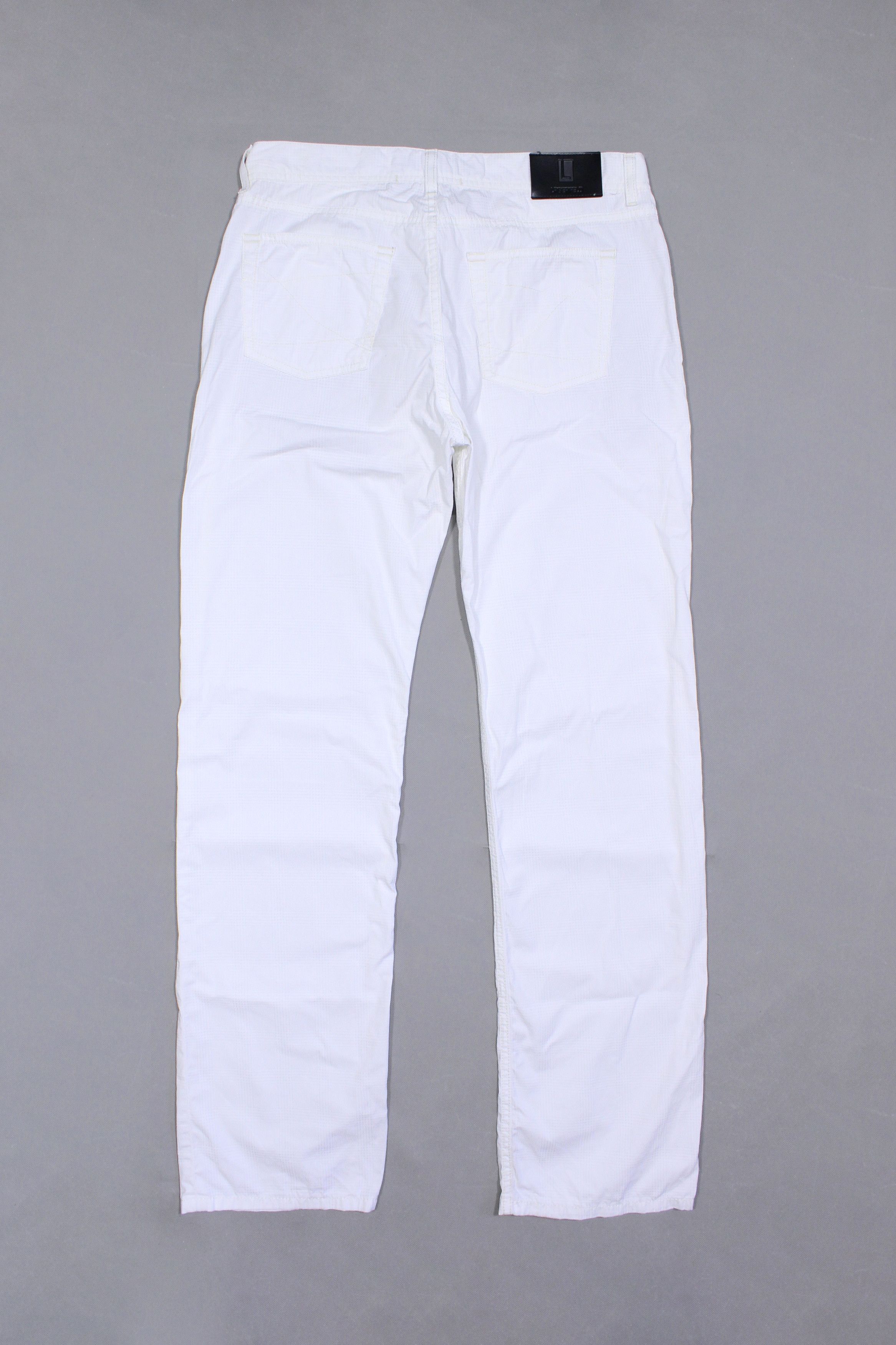 Karl Lagerfeld Lagerfeld White Textured Chino Pants Size US 32 / EU 48 - 2 Thumbnail