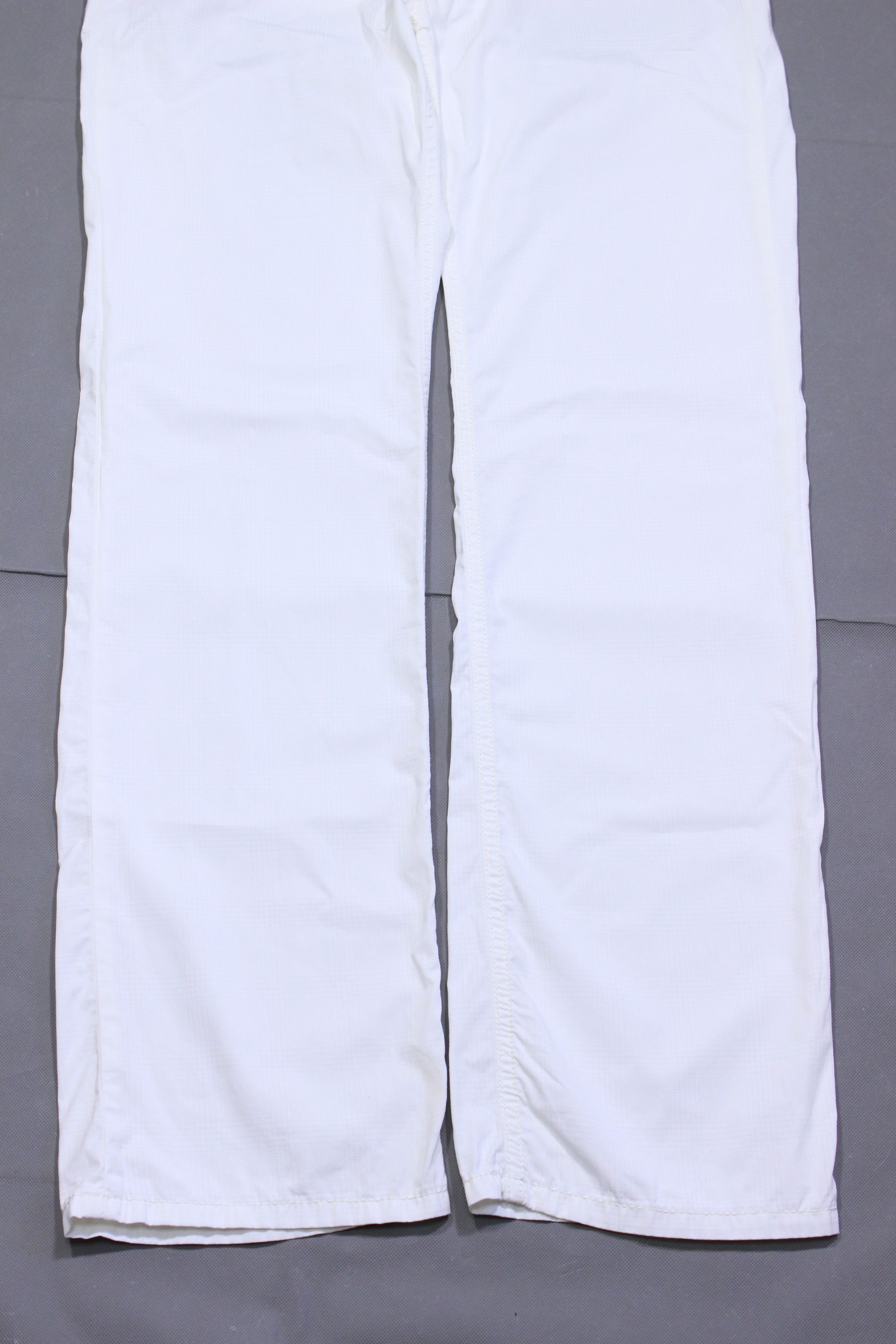 Karl Lagerfeld Lagerfeld White Textured Chino Pants Size US 32 / EU 48 - 5 Thumbnail