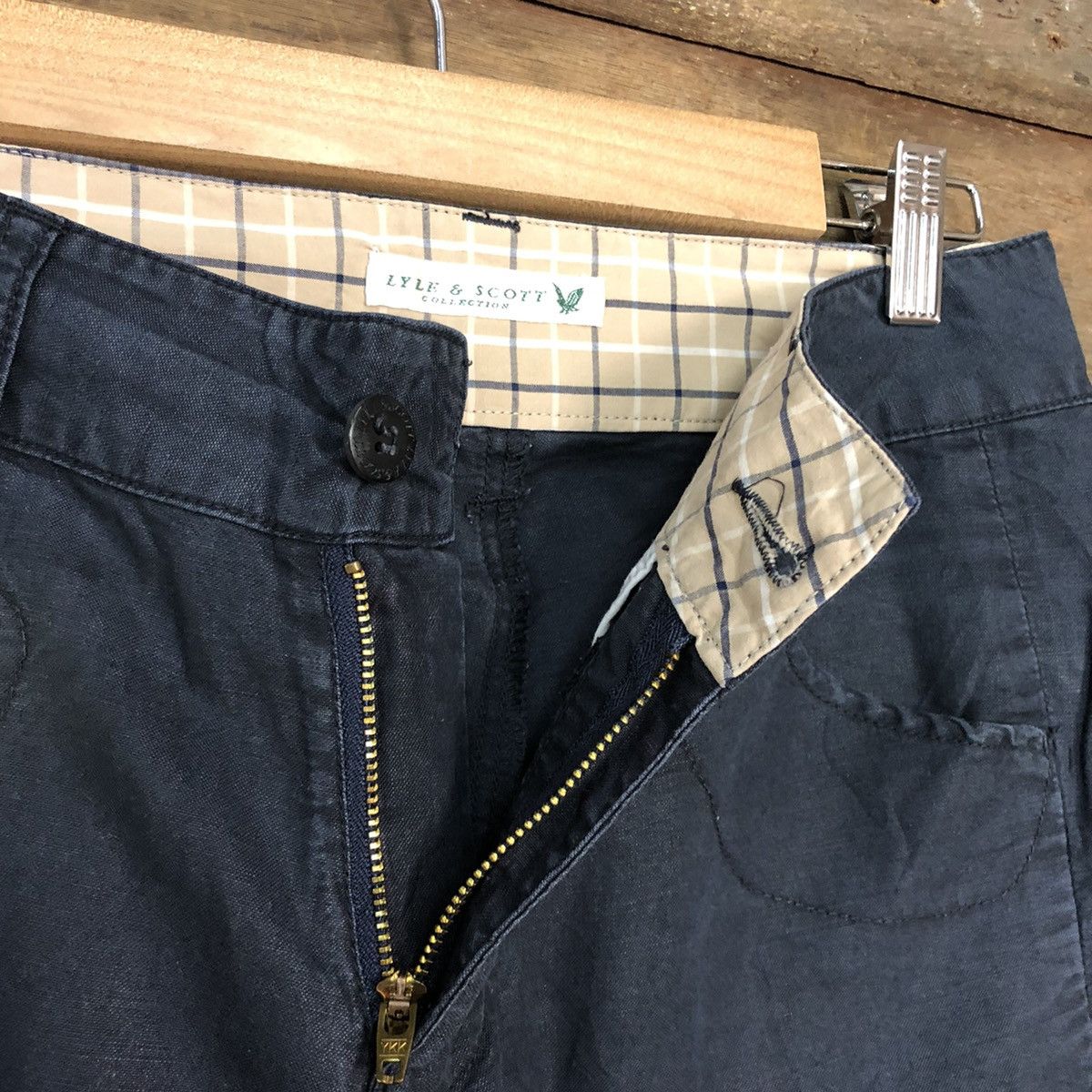 Lyle & Scott Lyle & Scott Blue Multipocket Cargo Pants #3379 Size US 27 - 9 Thumbnail