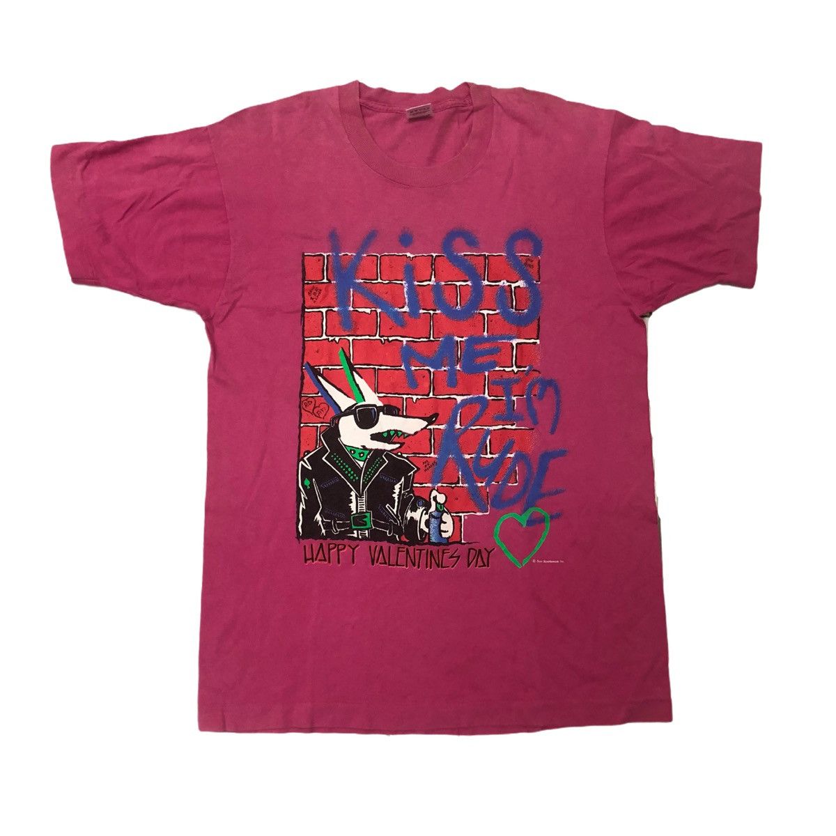 Japanese Brand Vintage Punk Art Kiss Me I'm Rude shirt Size US XL / EU 56 / 4 - 1 Thumbnail