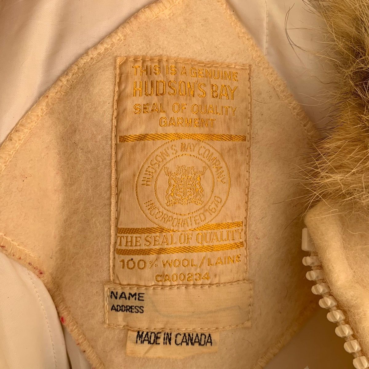 Hudsons Bay × Vintage Vintage 60s/70s Hudson’s Bay Hoodie Wool Jacket Size US L / EU 52-54 / 3 - 7 Thumbnail