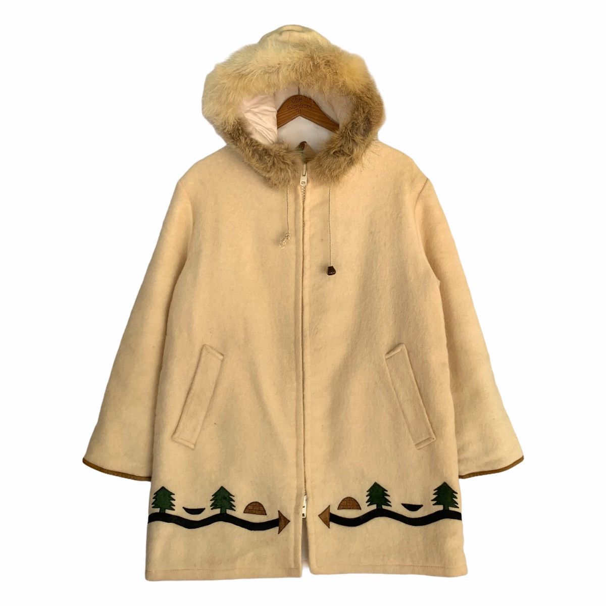 Hudsons Bay × Vintage Vintage 60s/70s Hudson’s Bay Hoodie Wool Jacket Size US L / EU 52-54 / 3 - 1 Thumbnail