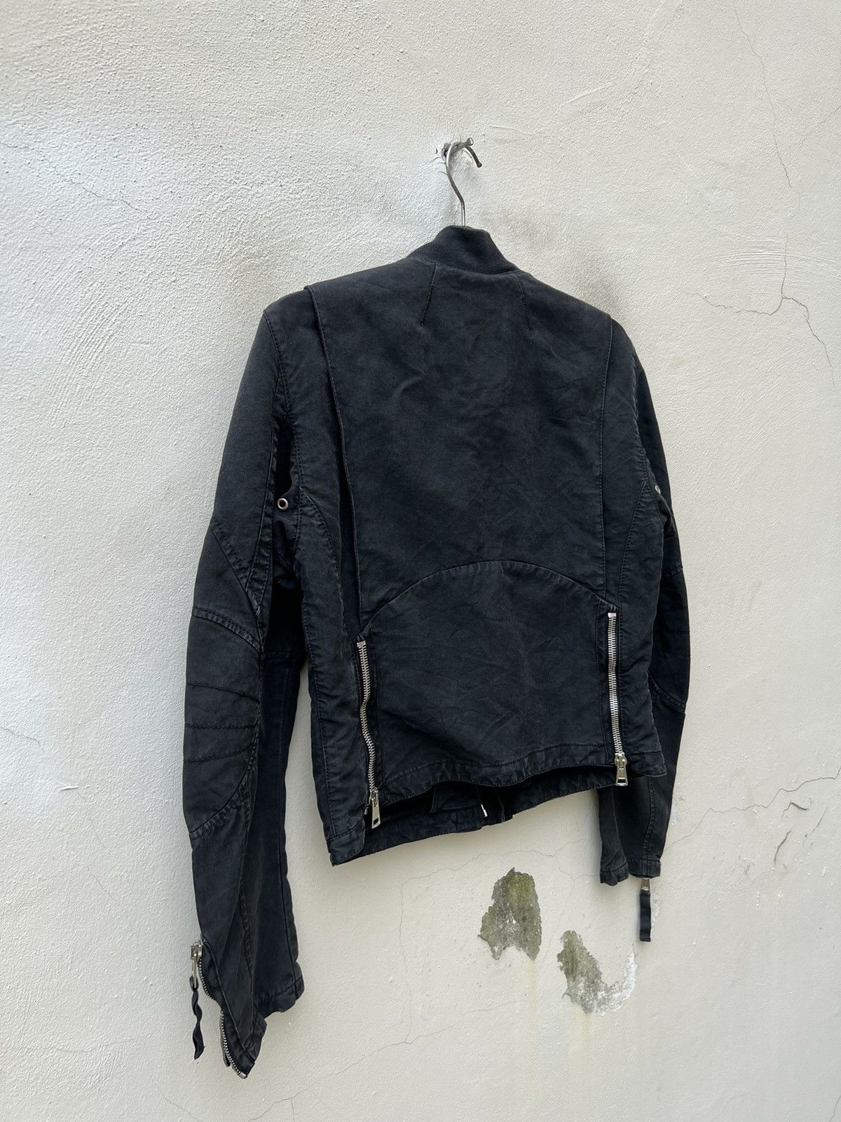 Andrew Mackenzie × Vintage Vintage Against My Killer Viscose Blend Black Biker Jacket Size US M / EU 48-50 / 2 - 10 Thumbnail