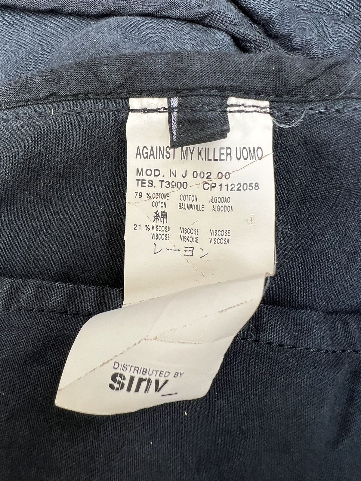 Andrew Mackenzie × Vintage Vintage Against My Killer Viscose Blend Black Biker Jacket Size US M / EU 48-50 / 2 - 15 Thumbnail