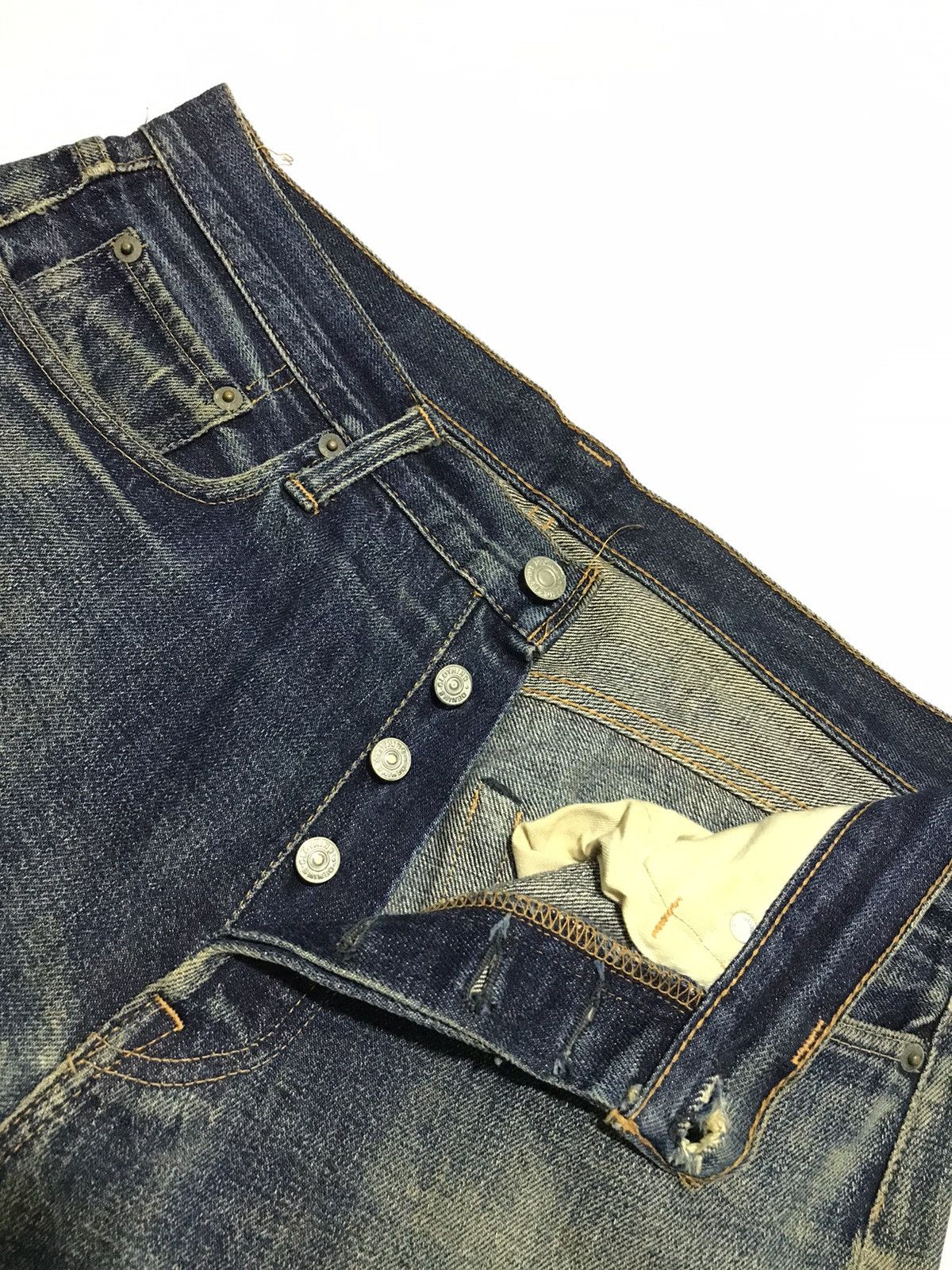 Rusty Vintage Denim Distressed Selvedge Jeans Size US 32 / EU 48 - 9 Thumbnail