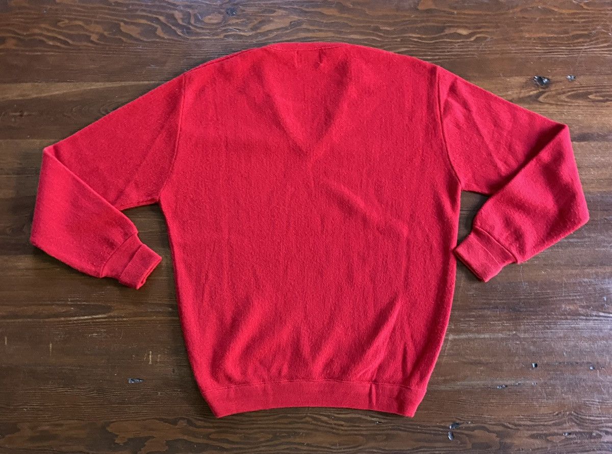 Lacoste Vintage 70’s Lacoste Red V-Neck Knit Sweater Size US L / EU 52-54 / 3 - 9 Thumbnail
