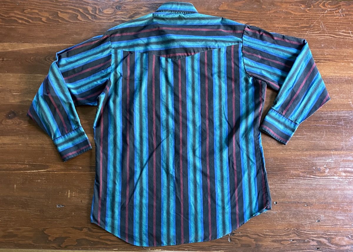 Vintage Vintage 80’s Ely Cattleman Striped Pearl Snap Button Up Size US L / EU 52-54 / 3 - 8 Thumbnail