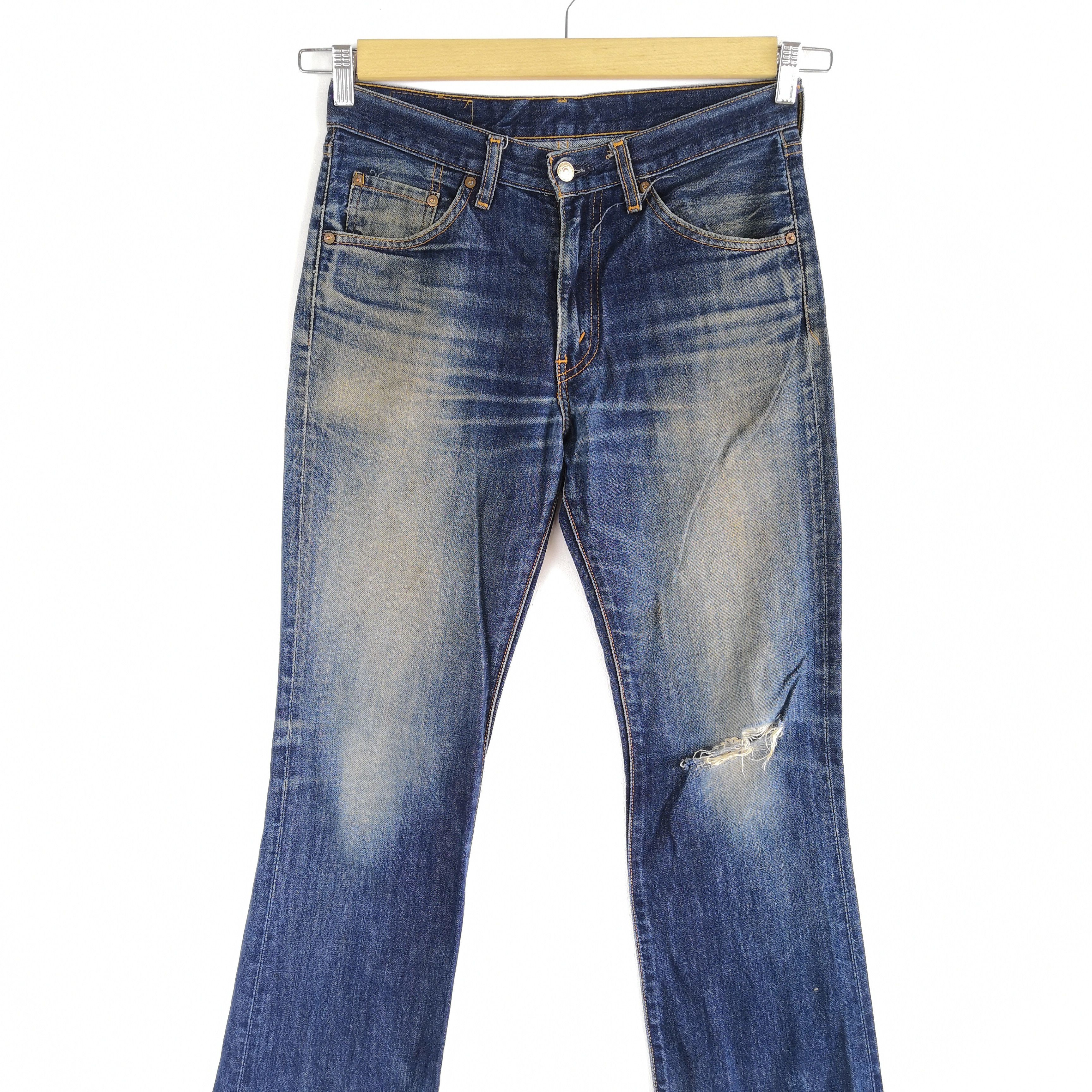 Levi's Vintage Levis 517 Flare Distressed Jeans Levis Bootcut Denim Size US 32 / EU 48 - 4 Thumbnail