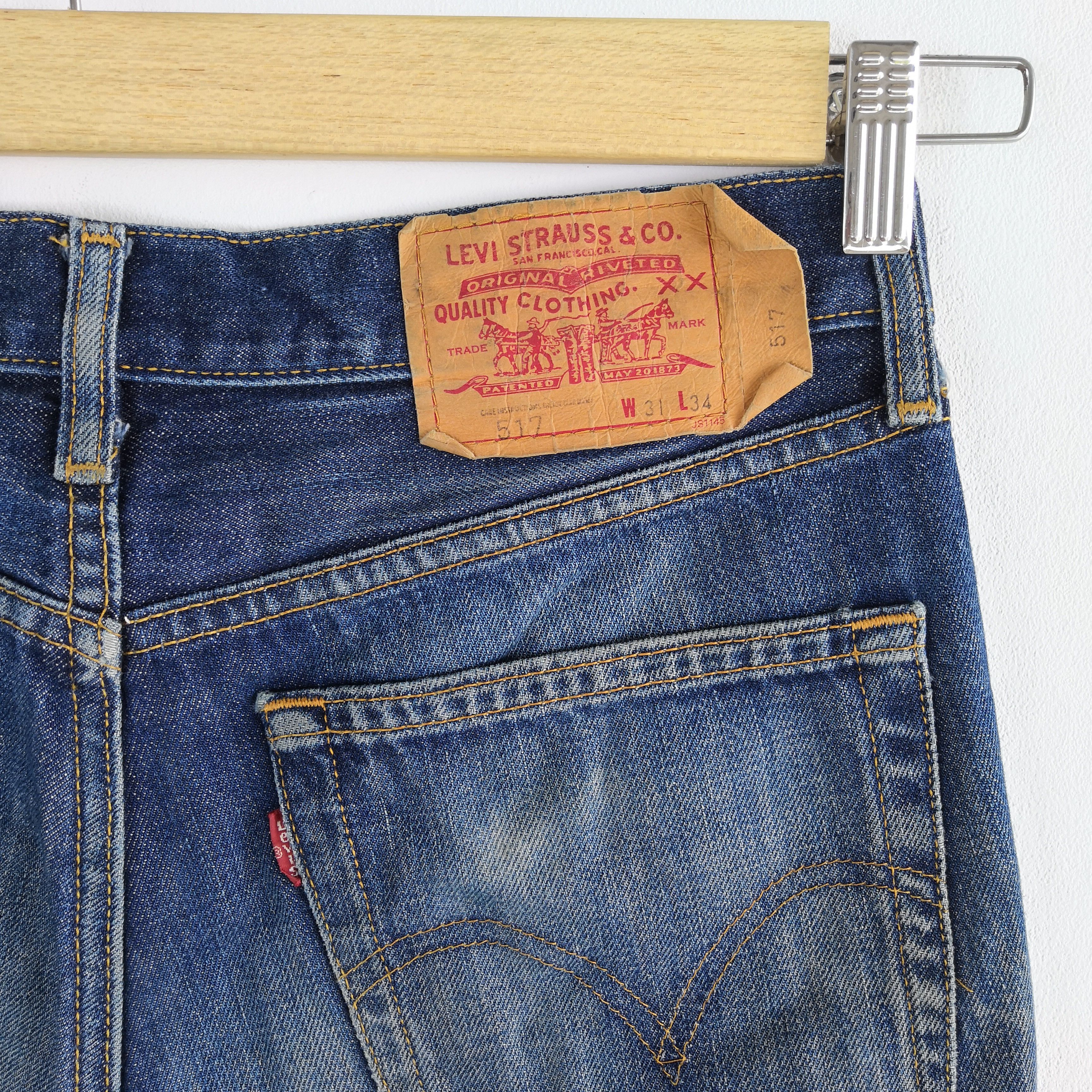 Levi's Vintage Levis 517 Flare Distressed Jeans Levis Bootcut Denim Size US 32 / EU 48 - 7 Thumbnail