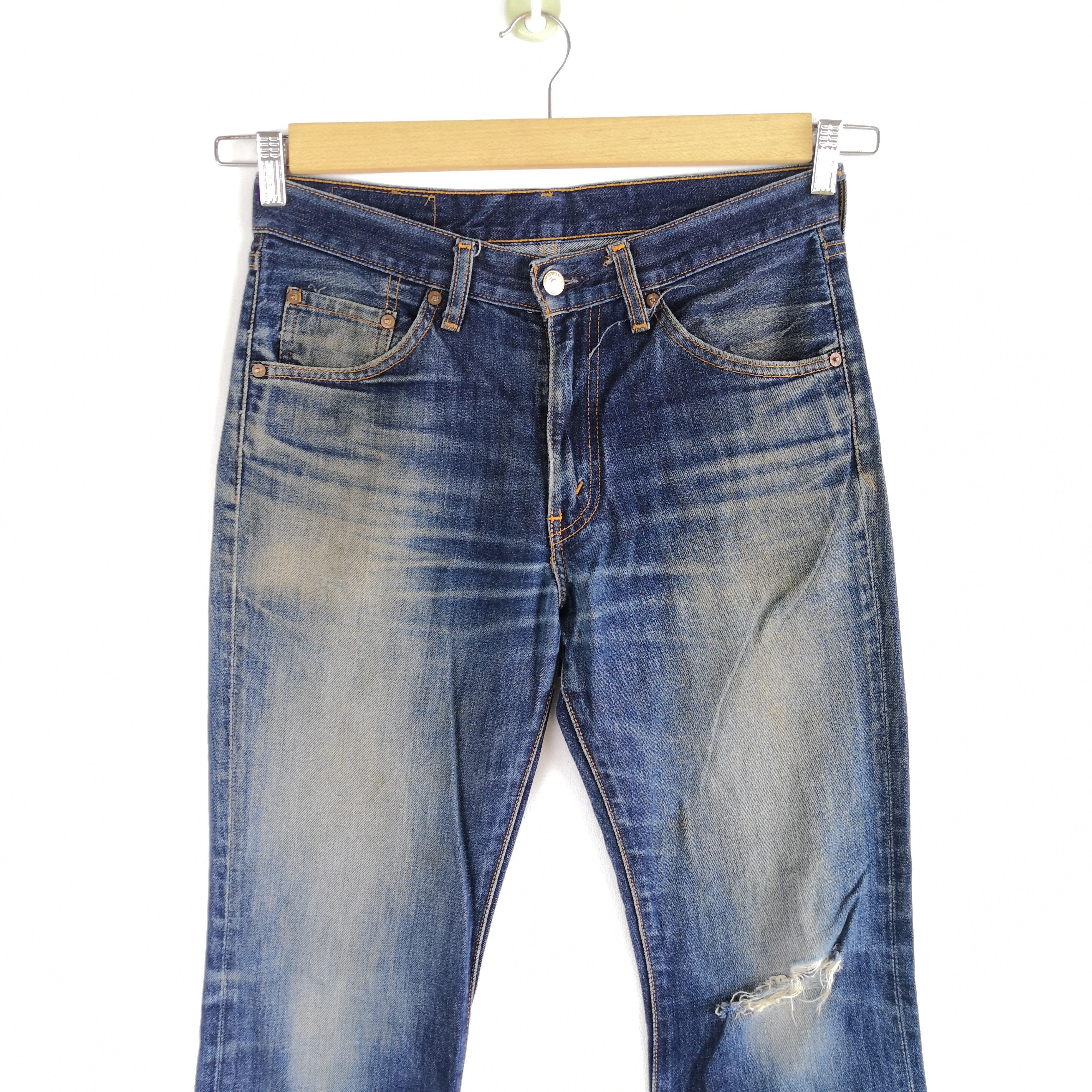 Levi's Vintage Levis 517 Flare Distressed Jeans Levis Bootcut Denim Size US 32 / EU 48 - 3 Thumbnail