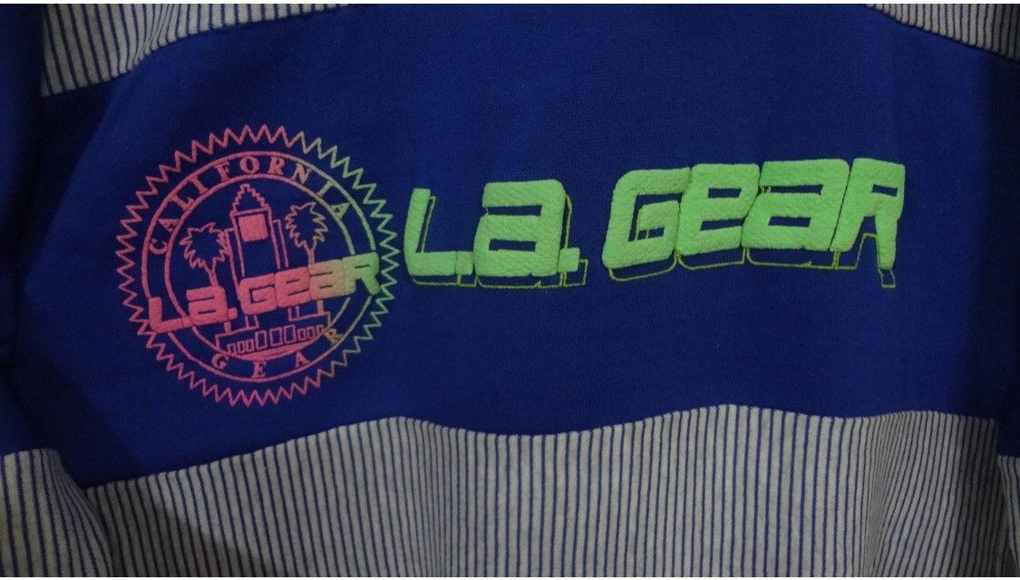 La Gear × Vintage Vintage L.A. GEAR Stripe Big Logo Sweatshirt Made in U.S.A. Size US XL / EU 56 / 4 - 3 Thumbnail