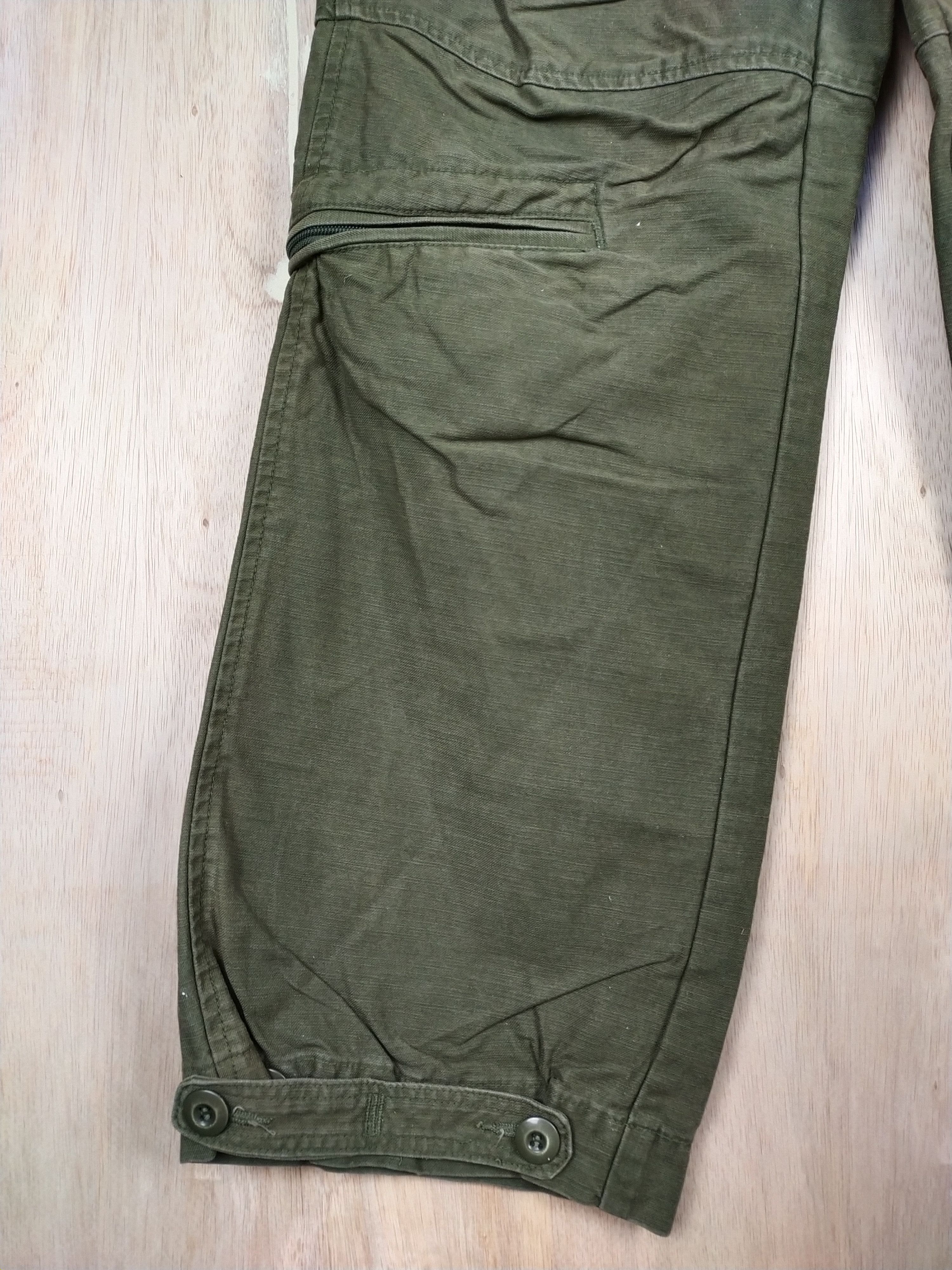 Hypebeast × Japanese Brand Perkins Green multipocket tactical Cargo Pants #3443 Size US 30 / EU 46 - 6 Thumbnail