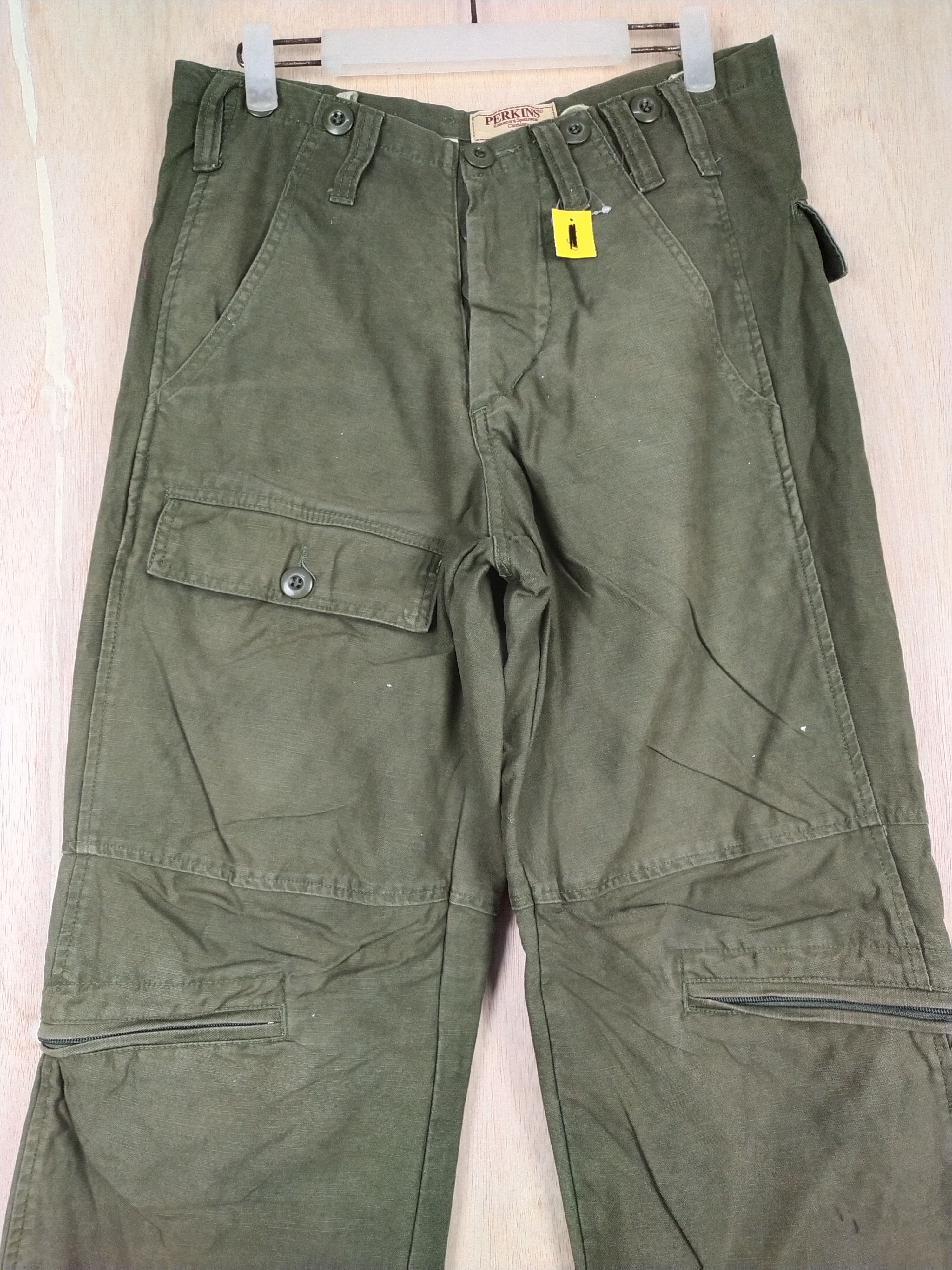 Hypebeast × Japanese Brand Perkins Green multipocket tactical Cargo Pants #3443 Size US 30 / EU 46 - 2 Thumbnail