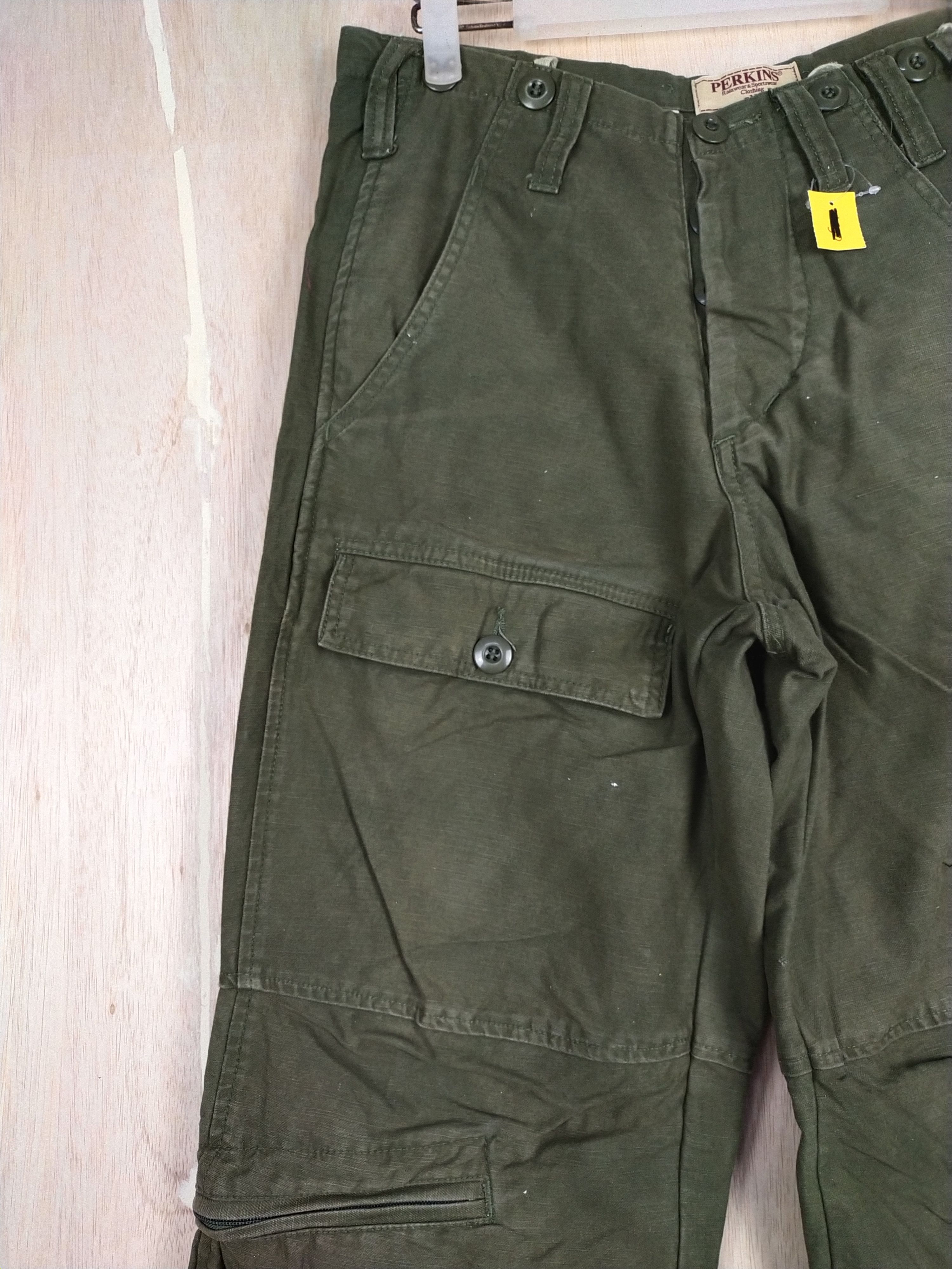 Hypebeast × Japanese Brand Perkins Green multipocket tactical Cargo Pants #3443 Size US 30 / EU 46 - 4 Thumbnail
