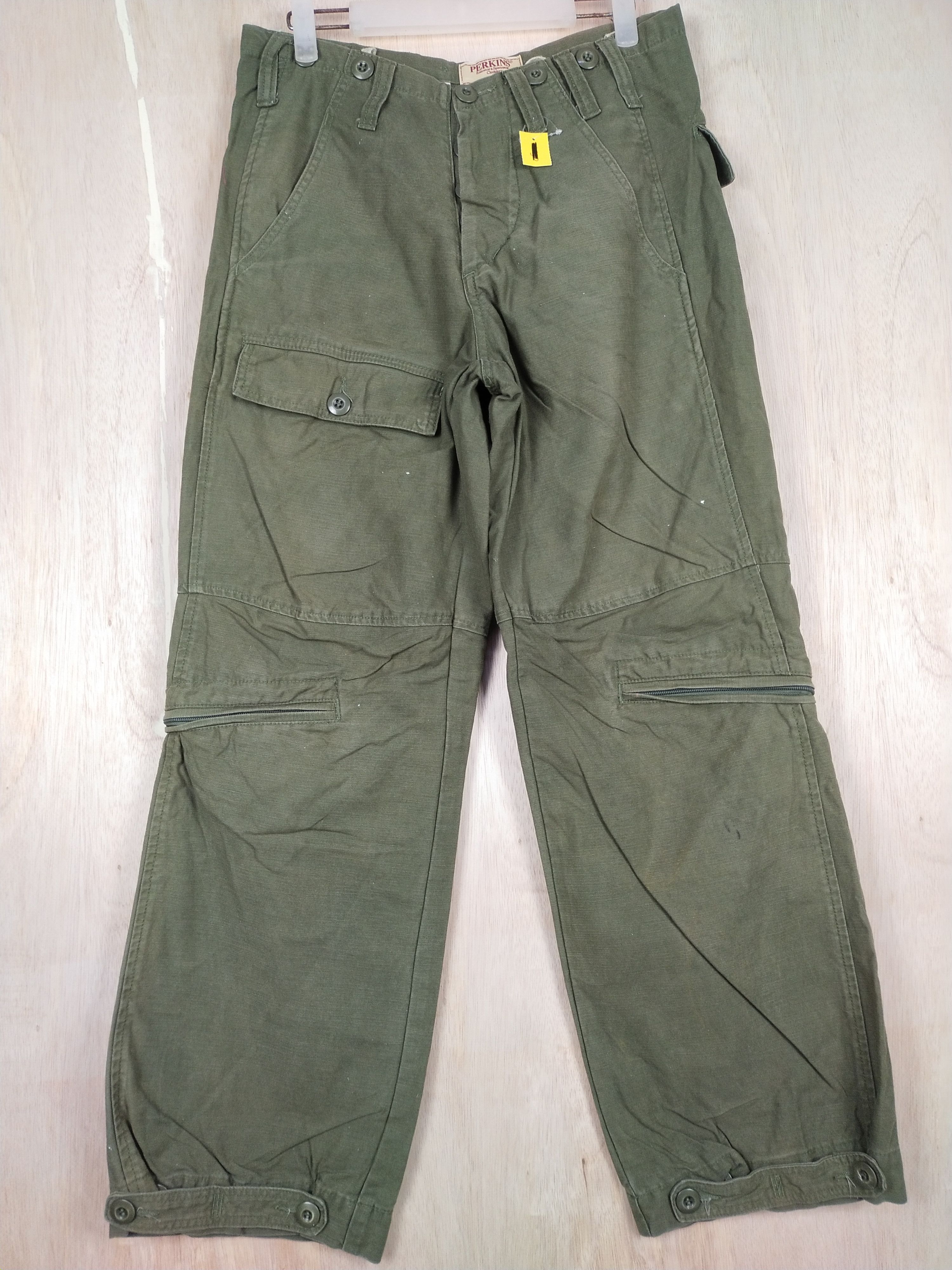 Hypebeast × Japanese Brand Perkins Green multipocket tactical Cargo Pants #3443 Size US 30 / EU 46 - 1 Thumbnail