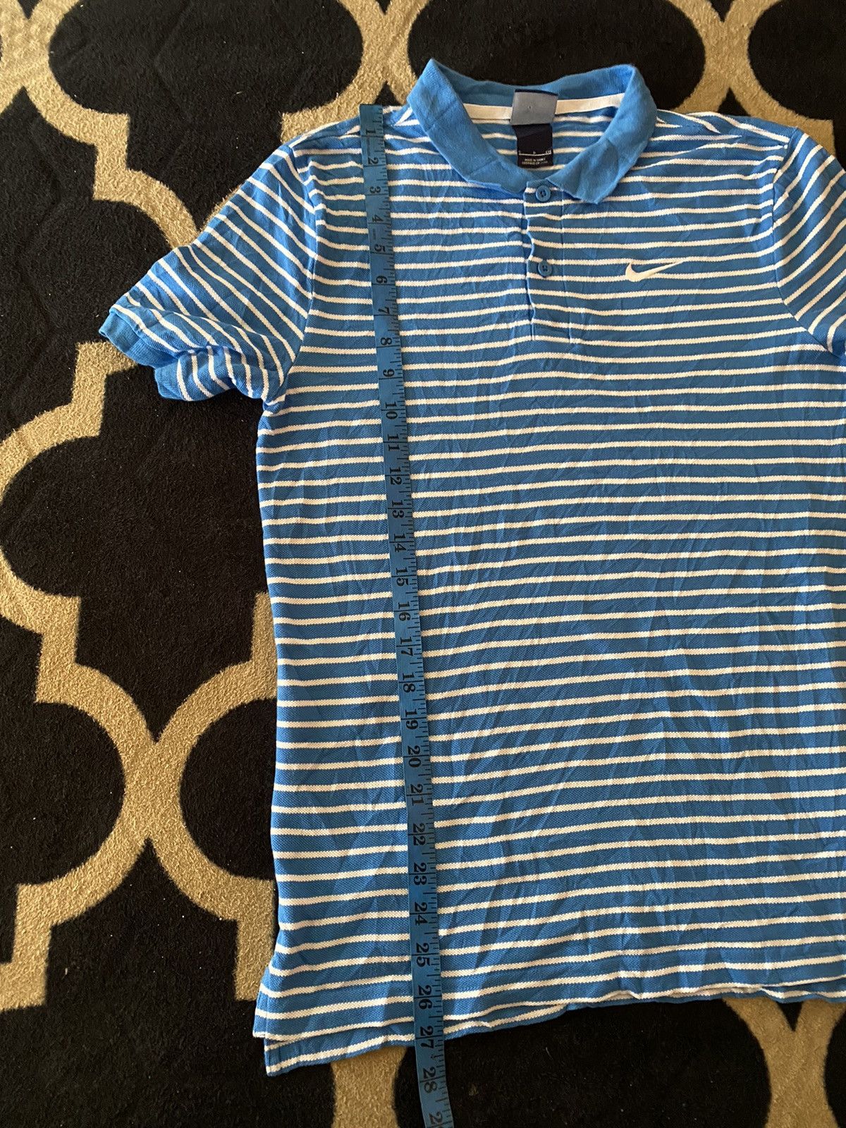 Nike × Vintage Vintage Nike Stripped Polo Shirt Size US S / EU 44-46 / 1 - 14 Thumbnail