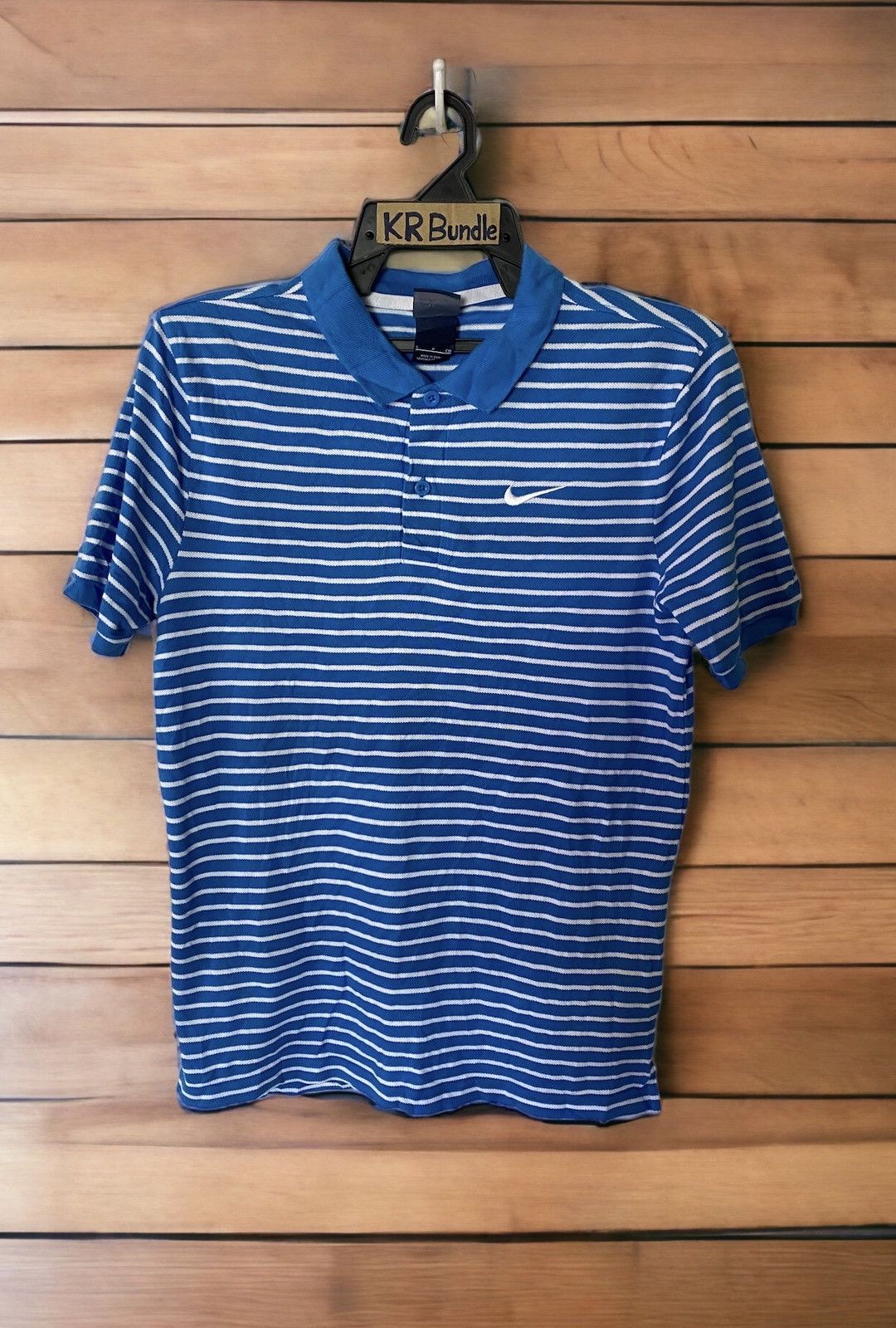 Nike × Vintage Vintage Nike Stripped Polo Shirt Size US S / EU 44-46 / 1 - 1 Thumbnail