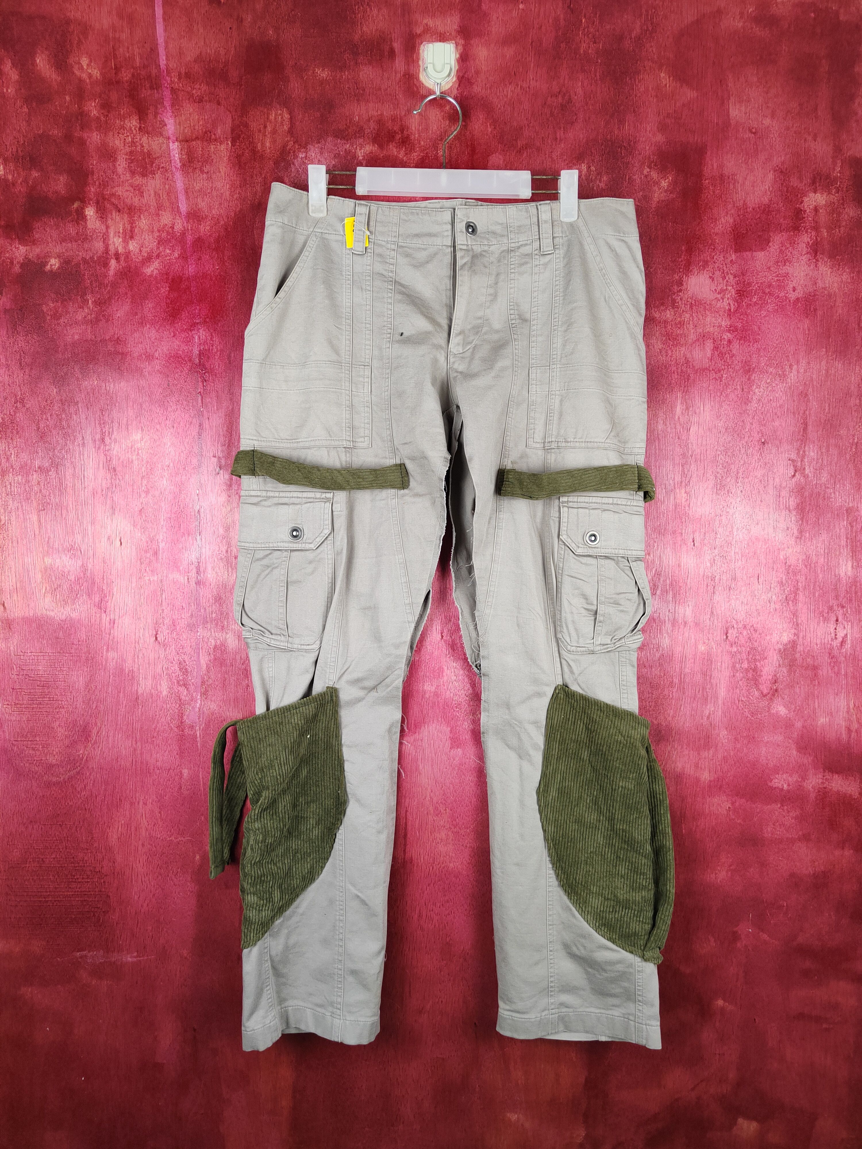 Schlussel Schlüssel custom Gray Multi Pocket Cargo Pants #S656 Size US 33 - 1 Thumbnail