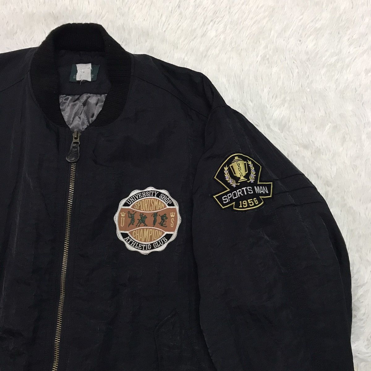Japanese Brand University Shop Sportsman Champion Bomber Jacket Size US L / EU 52-54 / 3 - 4 Thumbnail