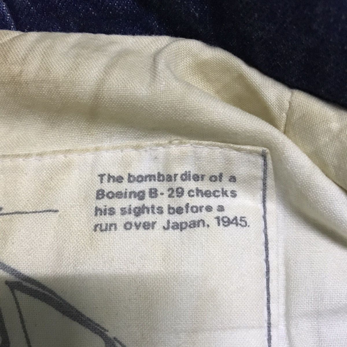 Japanese Brand Denim Jacket Bombardier of Boeing B-29 Ran Over Japan 1945 Size US M / EU 48-50 / 2 - 21 Thumbnail