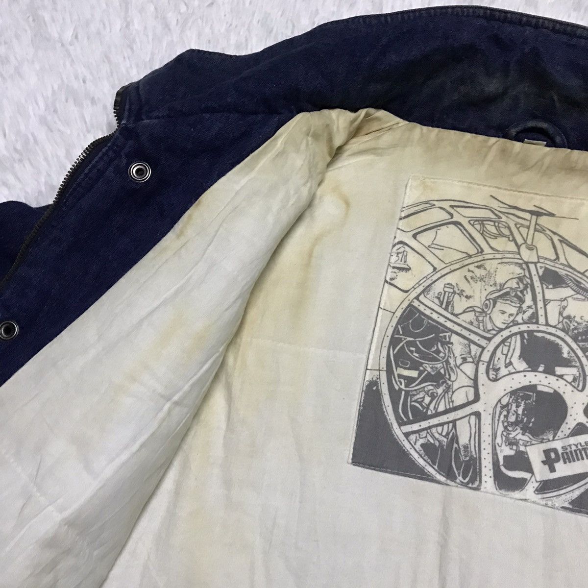 Japanese Brand Denim Jacket Bombardier of Boeing B-29 Ran Over Japan 1945 Size US M / EU 48-50 / 2 - 16 Thumbnail