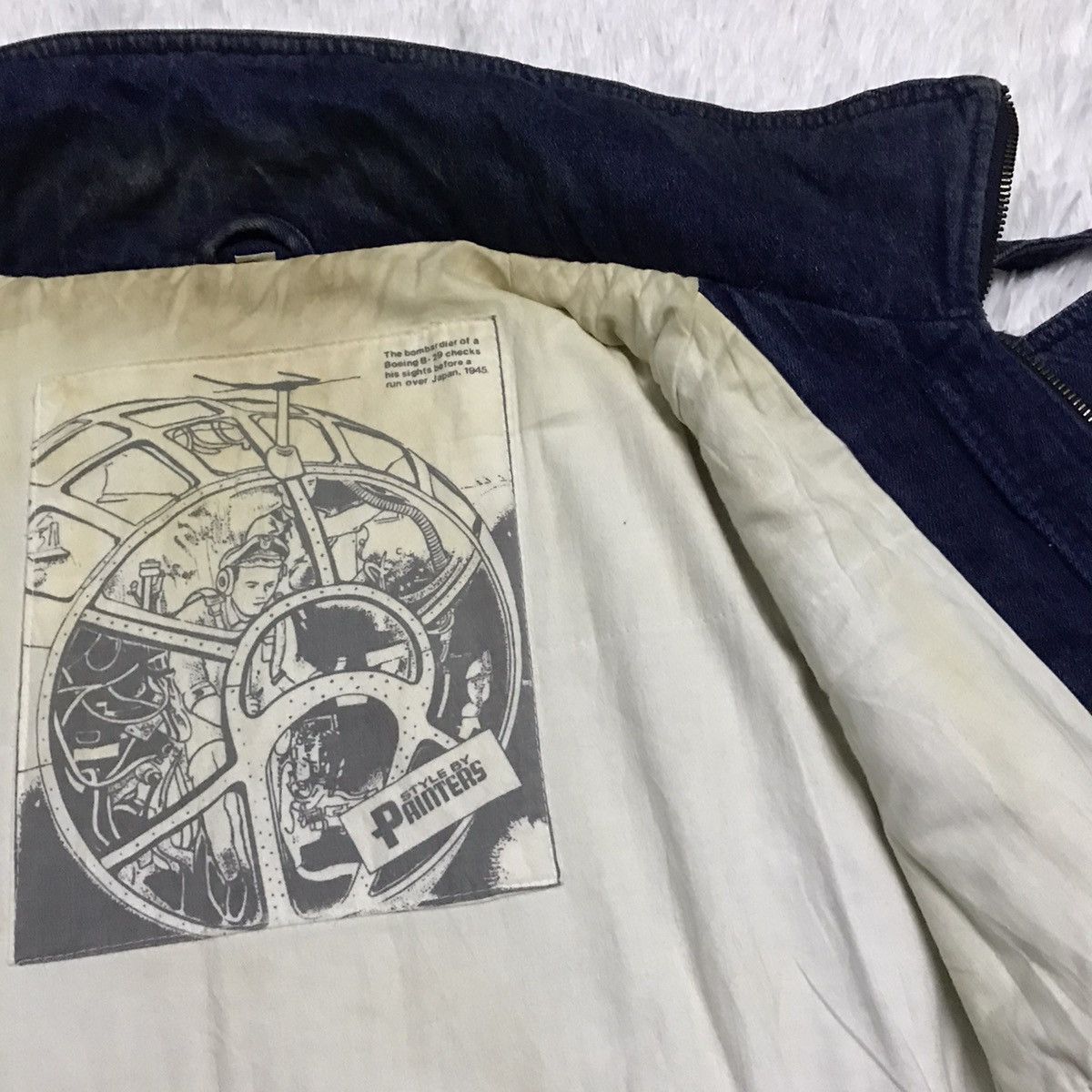Japanese Brand Denim Jacket Bombardier of Boeing B-29 Ran Over Japan 1945 Size US M / EU 48-50 / 2 - 17 Thumbnail