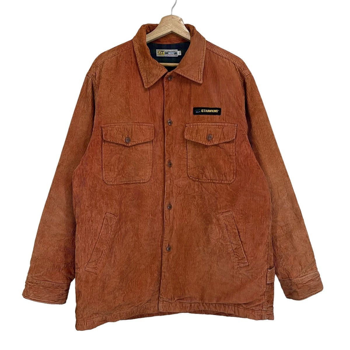 Vintage Vintage GT Hawkins Button Up Corduroy Jacket Size US L / EU 52-54 / 3 - 4 Thumbnail