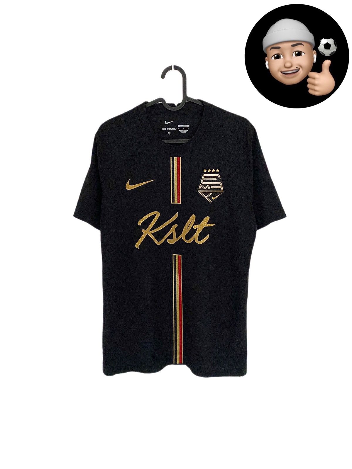 image of 2022 2023 Player Issue Emea Nike Home Soccer Jersey Shirt Uk in Black, Men's (Size Medium)
