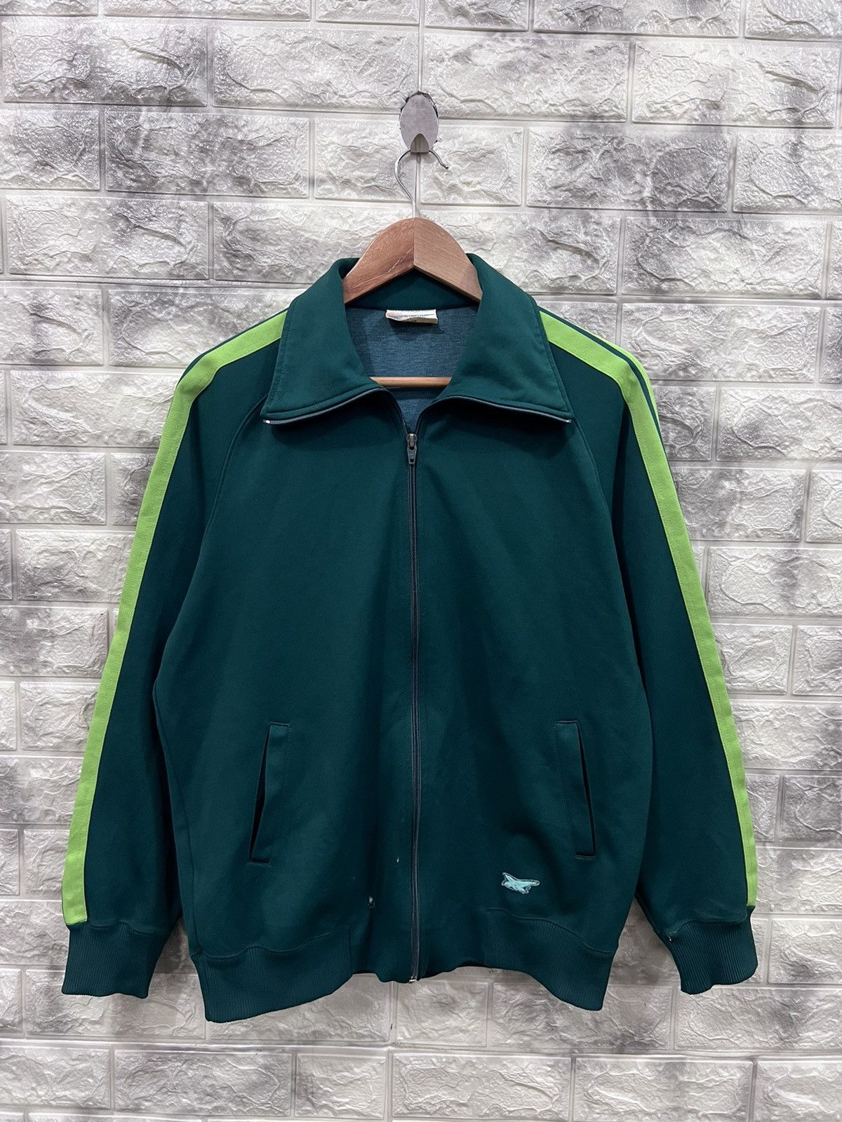 image of 70’S Onitsuka Tiger Sport Sweater in Green, Men's (Size Large)