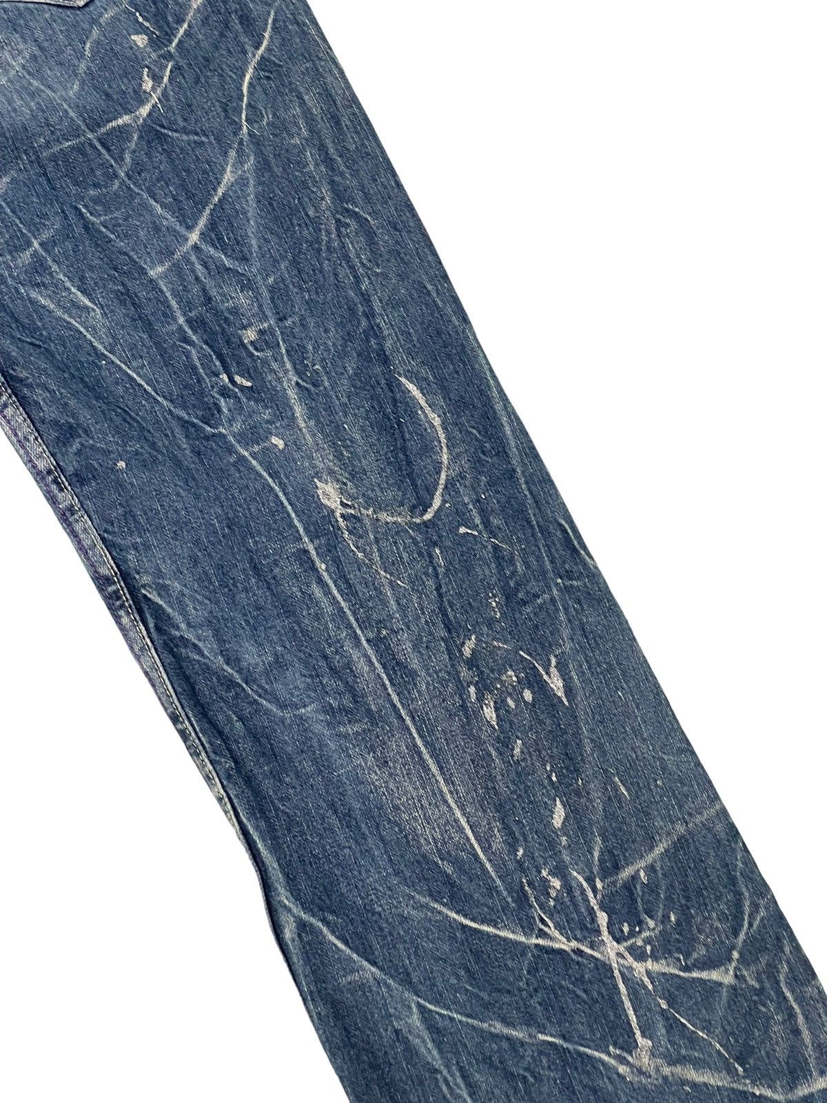 Japanese Brand Painter Distress Jeans Nylaus Acid Wash Regular Denim 6🟦 Size US 31 - 18 Thumbnail