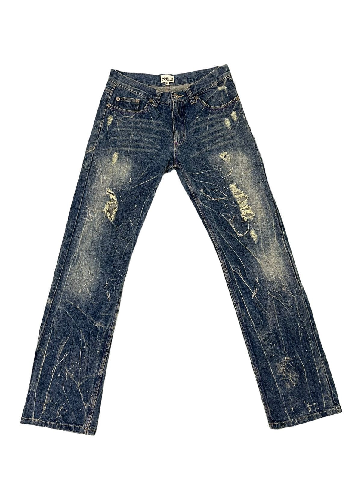 Hype × Japanese Brand × Streetwear Painter Distress Jeans
