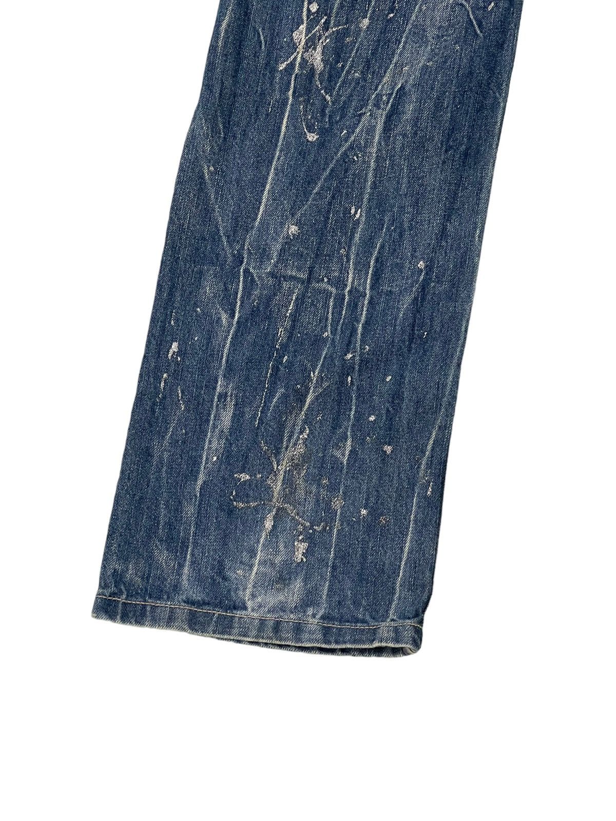 Japanese Brand Painter Distress Jeans Nylaus Acid Wash Regular Denim 6🟦 Size US 31 - 16 Thumbnail