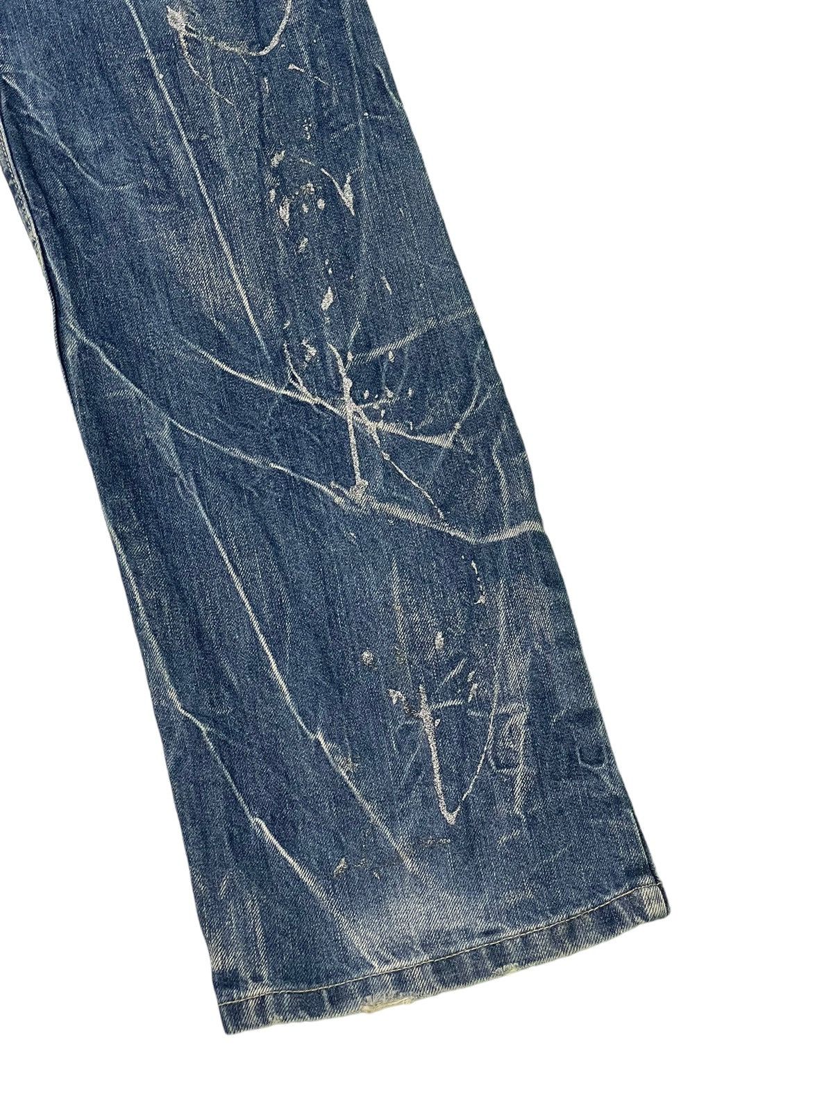 Japanese Brand Painter Distress Jeans Nylaus Acid Wash Regular Denim 6🟦 Size US 31 - 15 Thumbnail