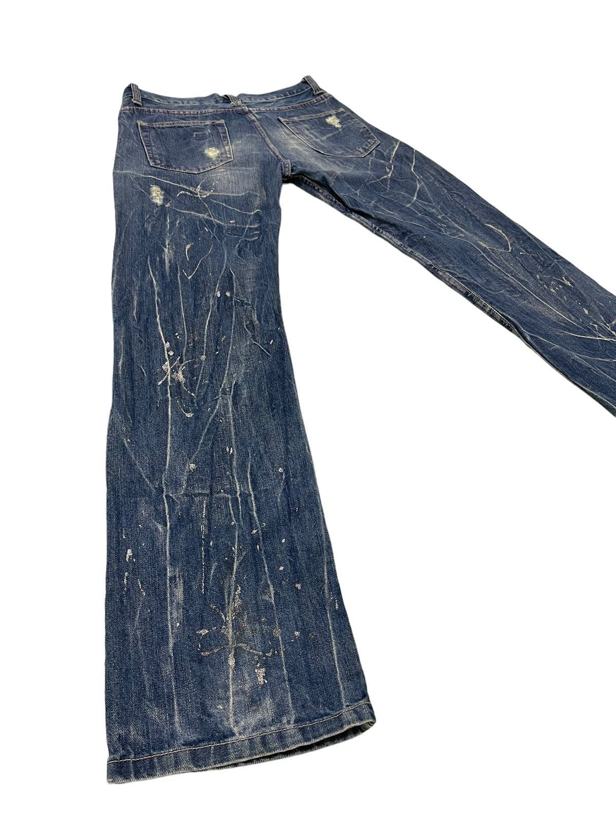 Japanese Brand Painter Distress Jeans Nylaus Acid Wash Regular Denim 6🟦 Size US 31 - 13 Thumbnail