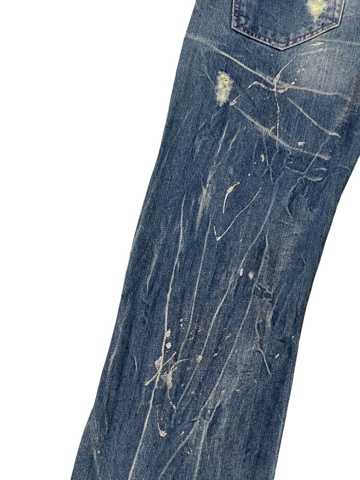Japanese Brand Painter Distress Jeans Nylaus Acid Wash Regular Denim 6🟦 Size US 31 - 17 Thumbnail